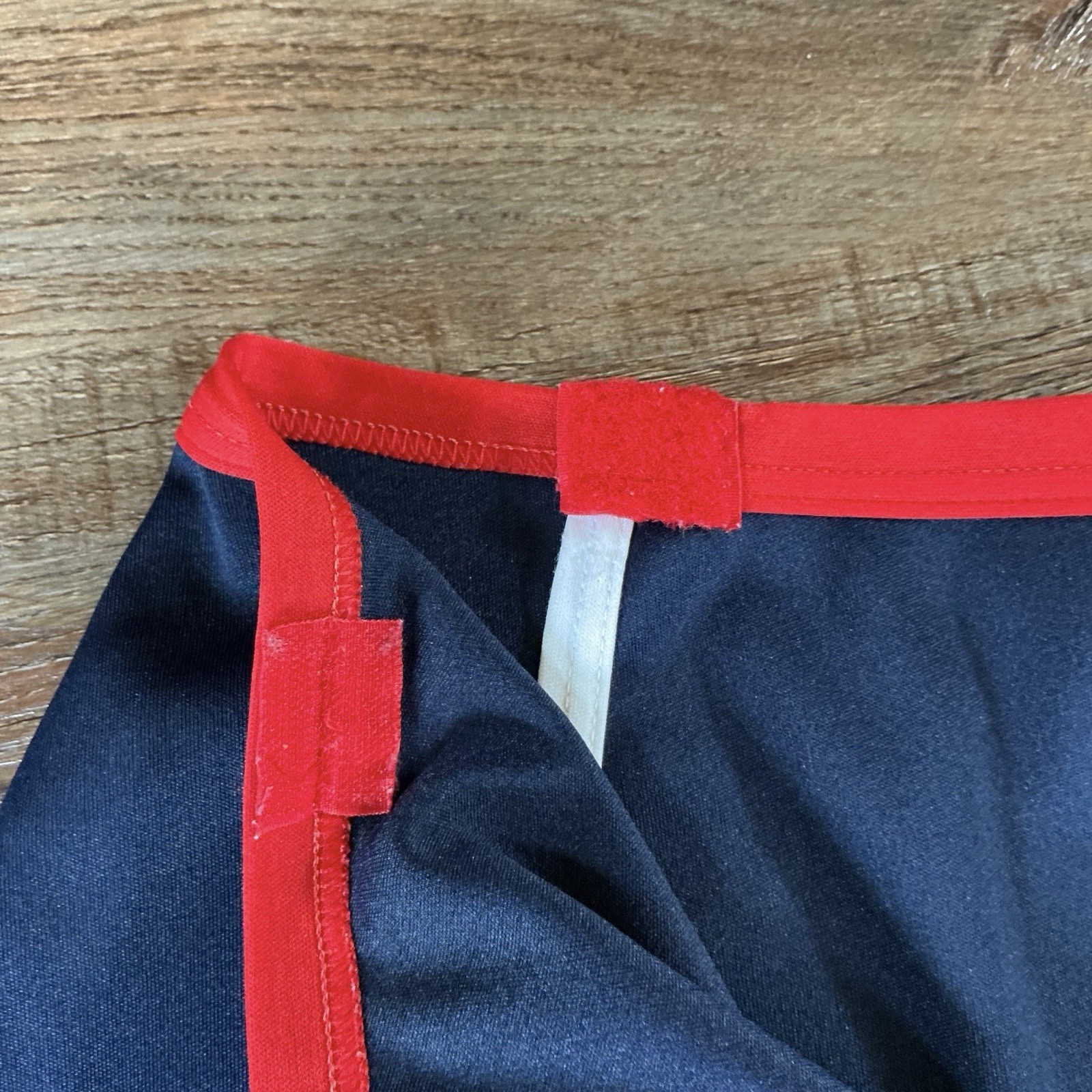 80s VINTAGE Sergio Tacchini Navy Blue Tennis Skirt Size 10 Red White Trim #23D4
