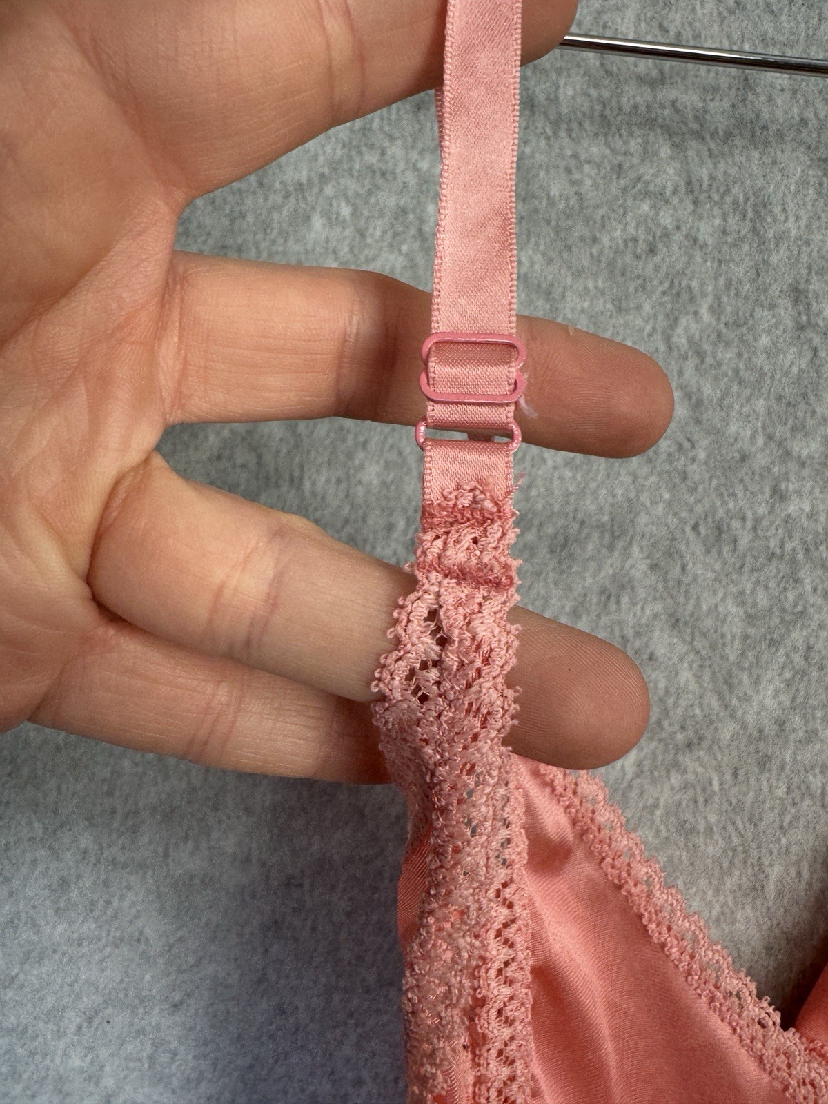 VTG Vassarette 32 Underneath-It-All Pink Satin Lace Bodysuit 100% Nylon Rare EUC