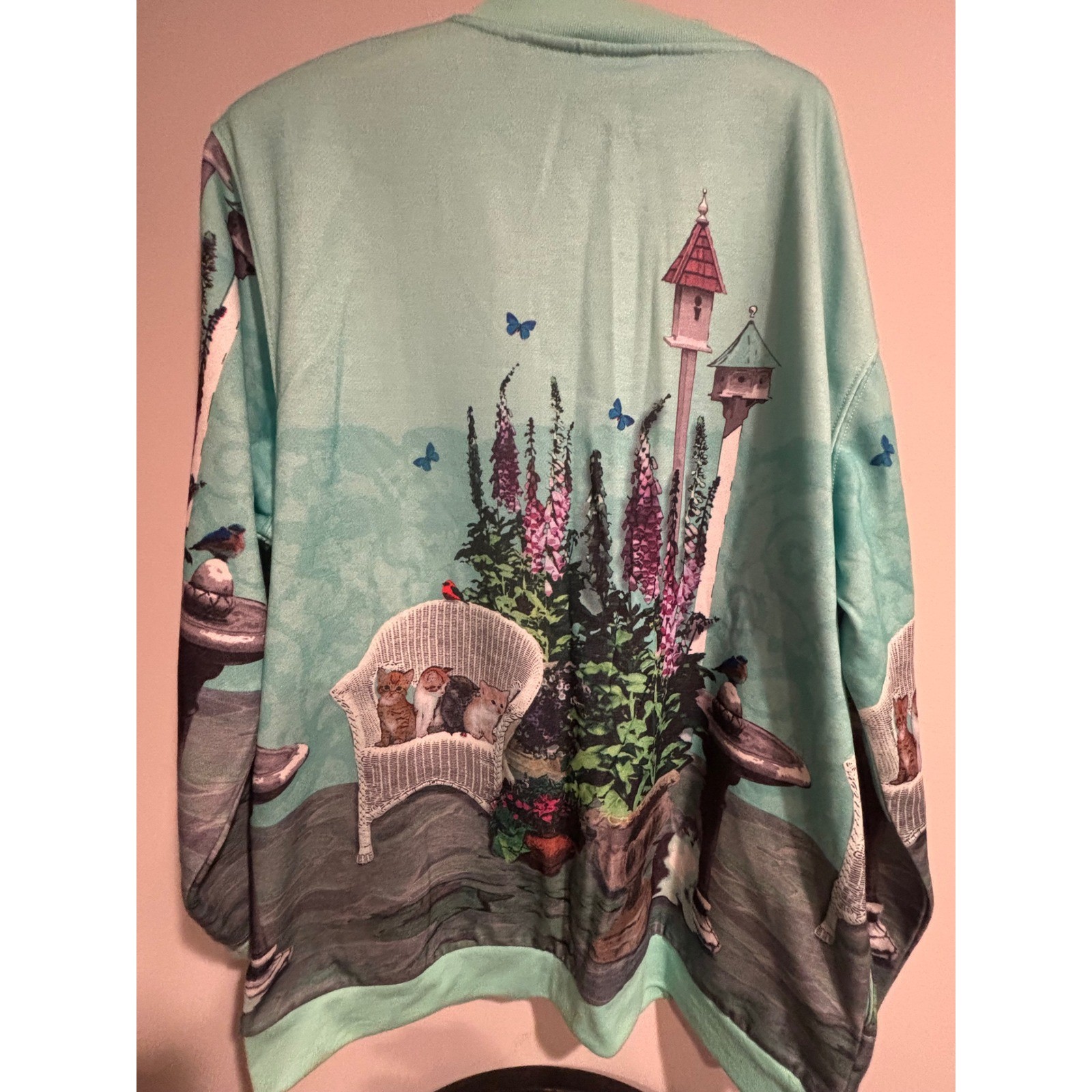 🐈 Vintage Blair « Cat Garden » Grandmacore Snap-Front Shacket 🐈
