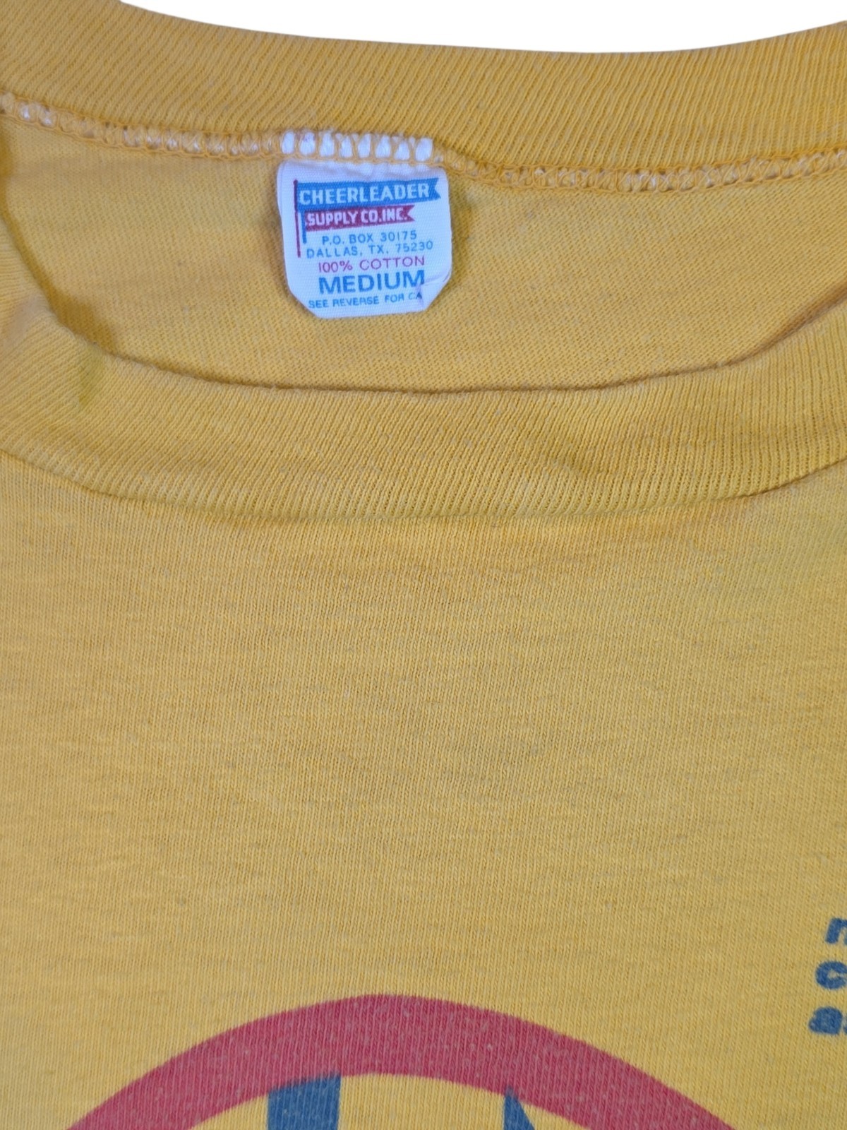 Vintage NCA Cheerleader Tee Medium Single Stitch Made USA National Cheer Assoc