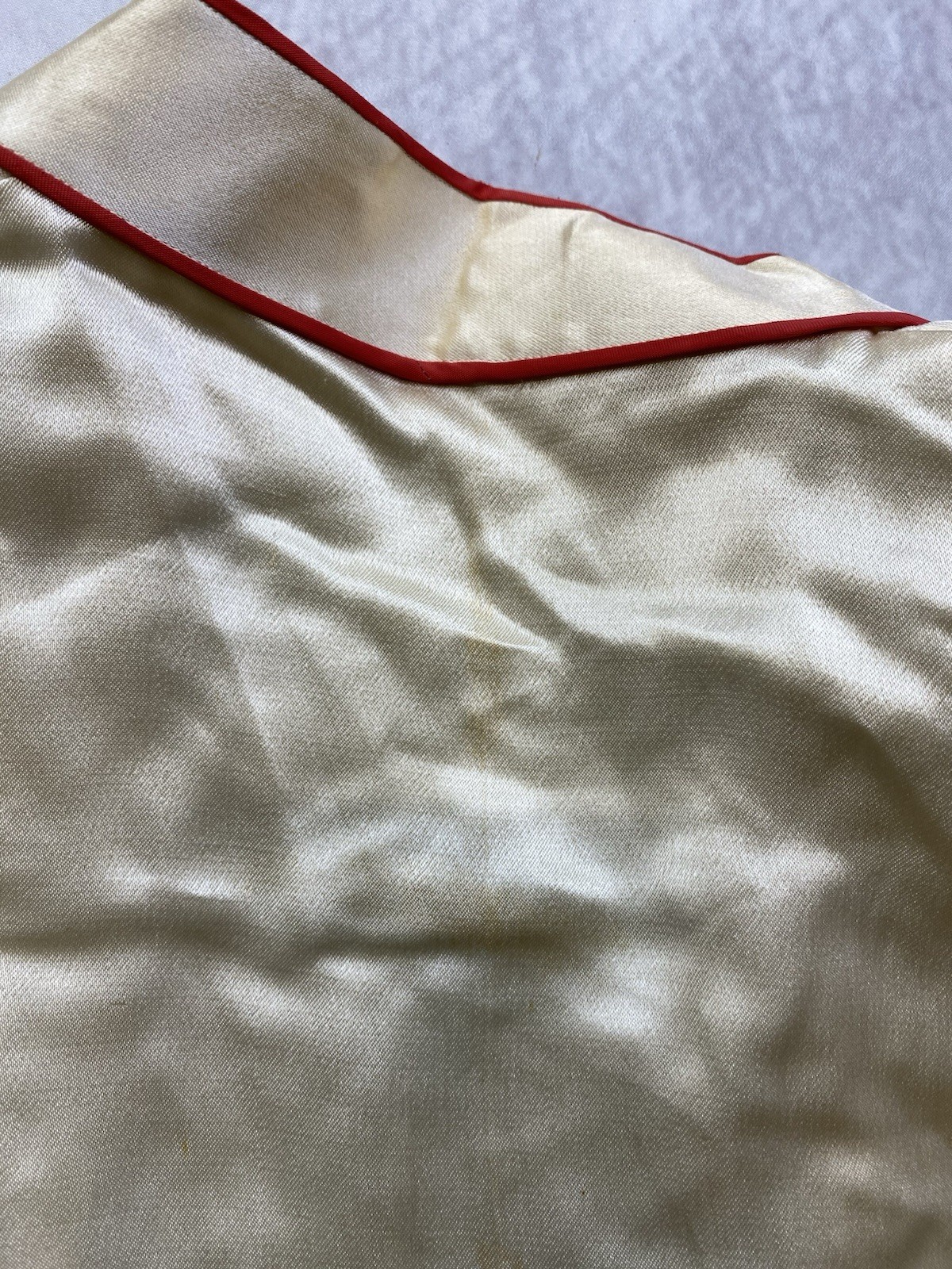 Vintage 50s Silk Golden Dragon Embroidered Chinese Robe Kimono Women’s Size M/L