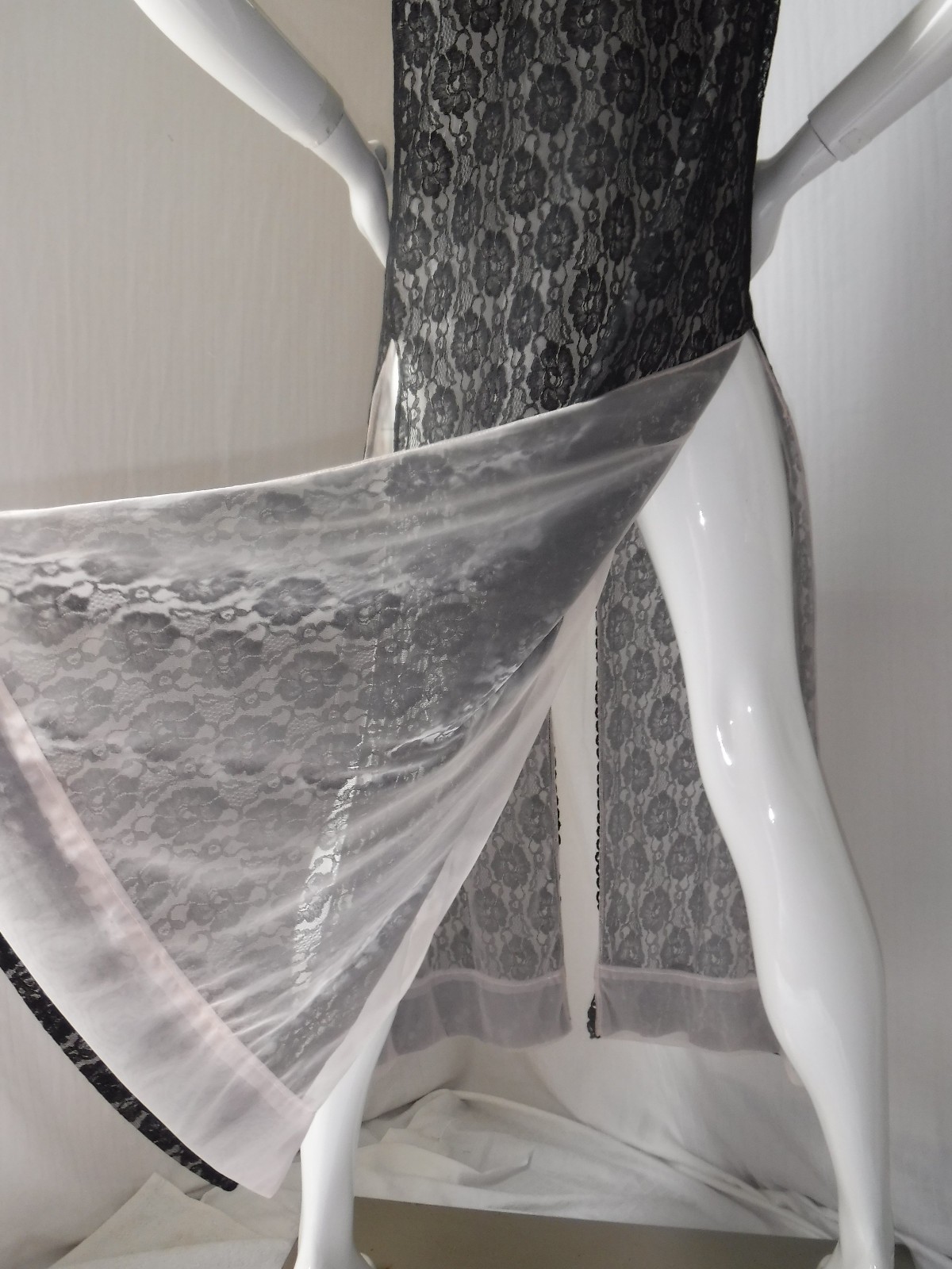 Gorgeous & Rare! VTG 60&rsquo;s Jenelle of California Lingerie Lace Chiffon Lined S/M