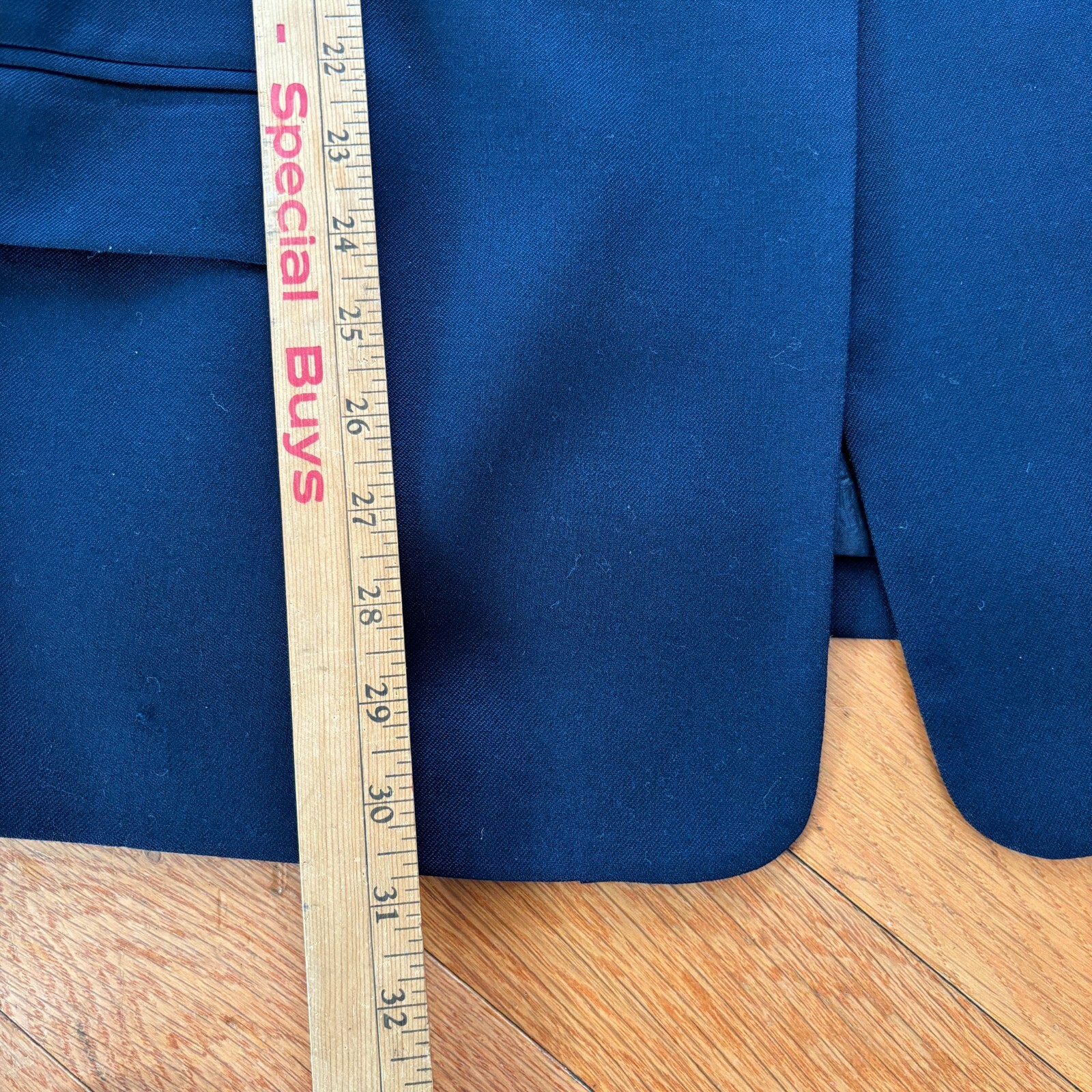 VTG Pendleton 100% Virgin Wool Blazer Womens 18W Plus Navy Blue Made In USA READ