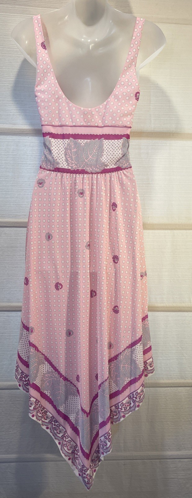 VTG 60&rsquo;s Emilio Pucci for Formfit Rogers Pink Floral Nightgown/Robe Set~XS~EUC