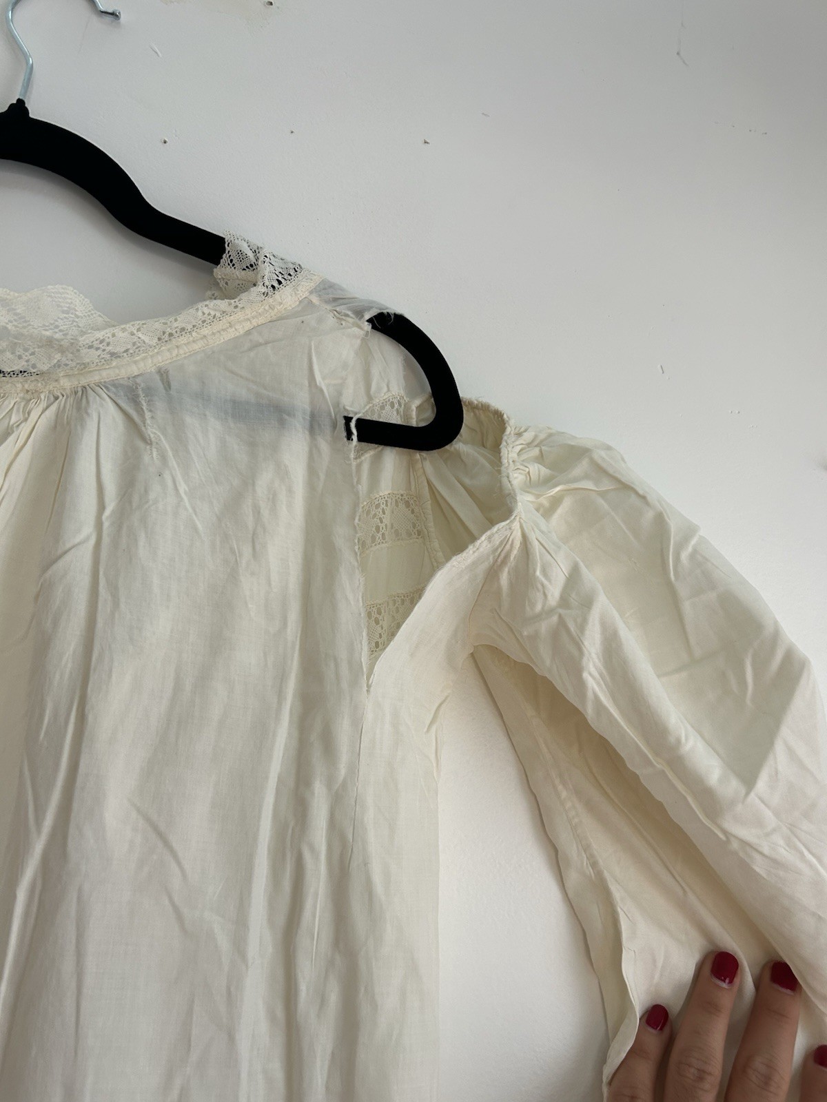 LOT OF 6 EDWARDIAN VICTORIAN PRAIRIE LINGERIE SLIP NIGHTGOWN THRASHED AS-IS