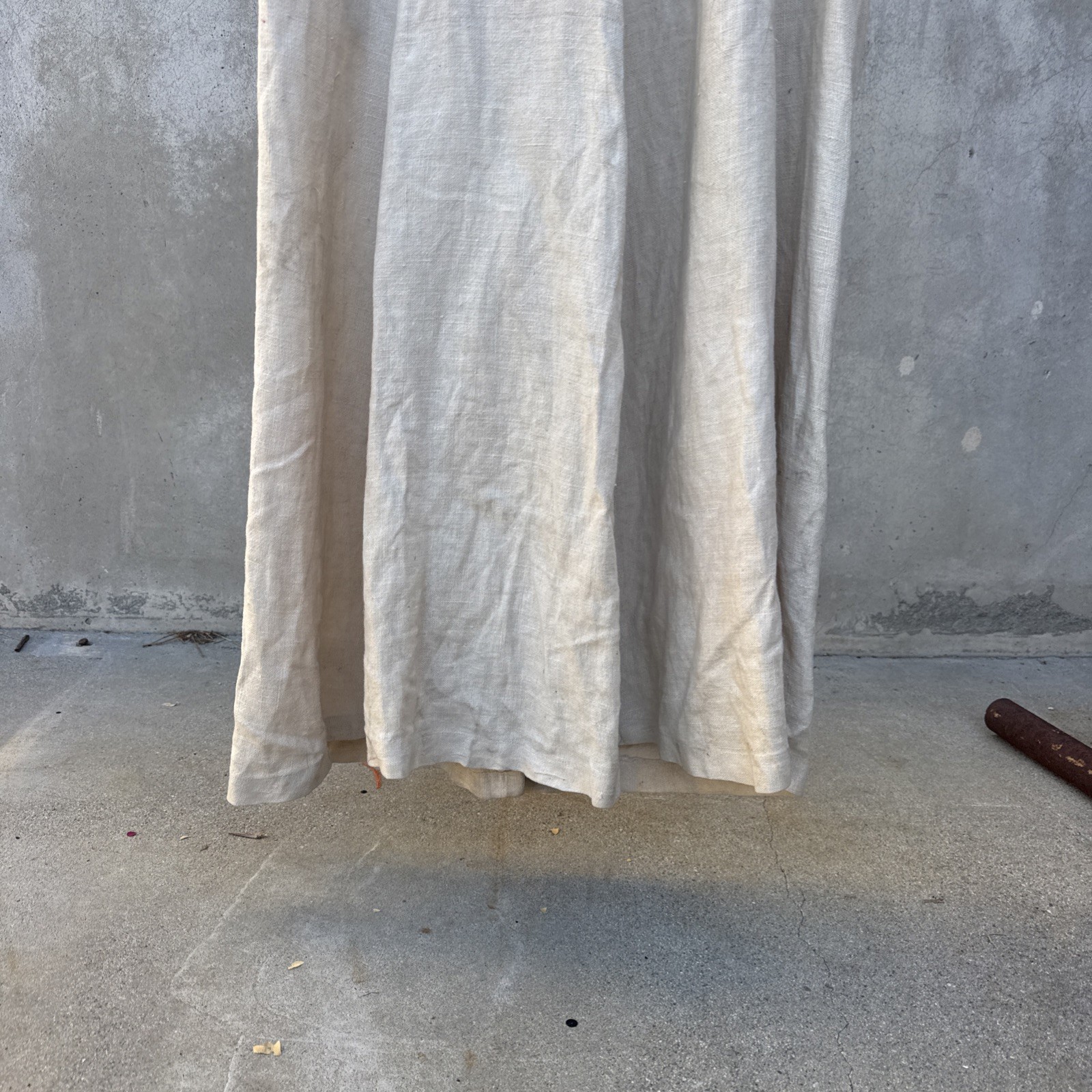 Antique Edwardian Linen Duster Coat Driving Sportswear Full Length Vintage