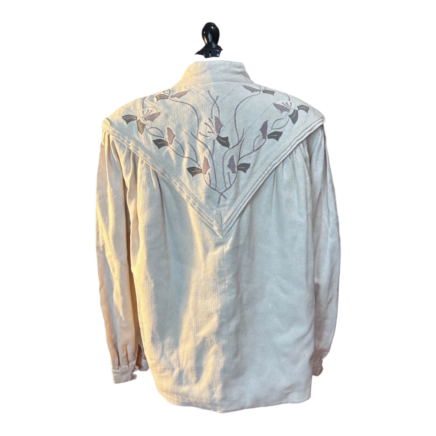 80s Ivory Raw Silk Jacket Avant Garde Sailor Collar Romantic Prairie