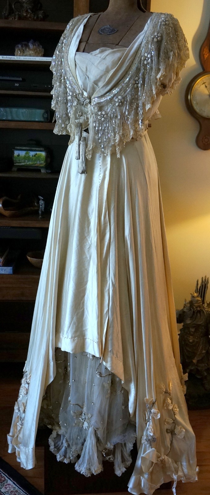 Rare early 1900&rsquo;s Rowntree &Sons Scarborough, Eng Wedding Dress/ Art Nouveau