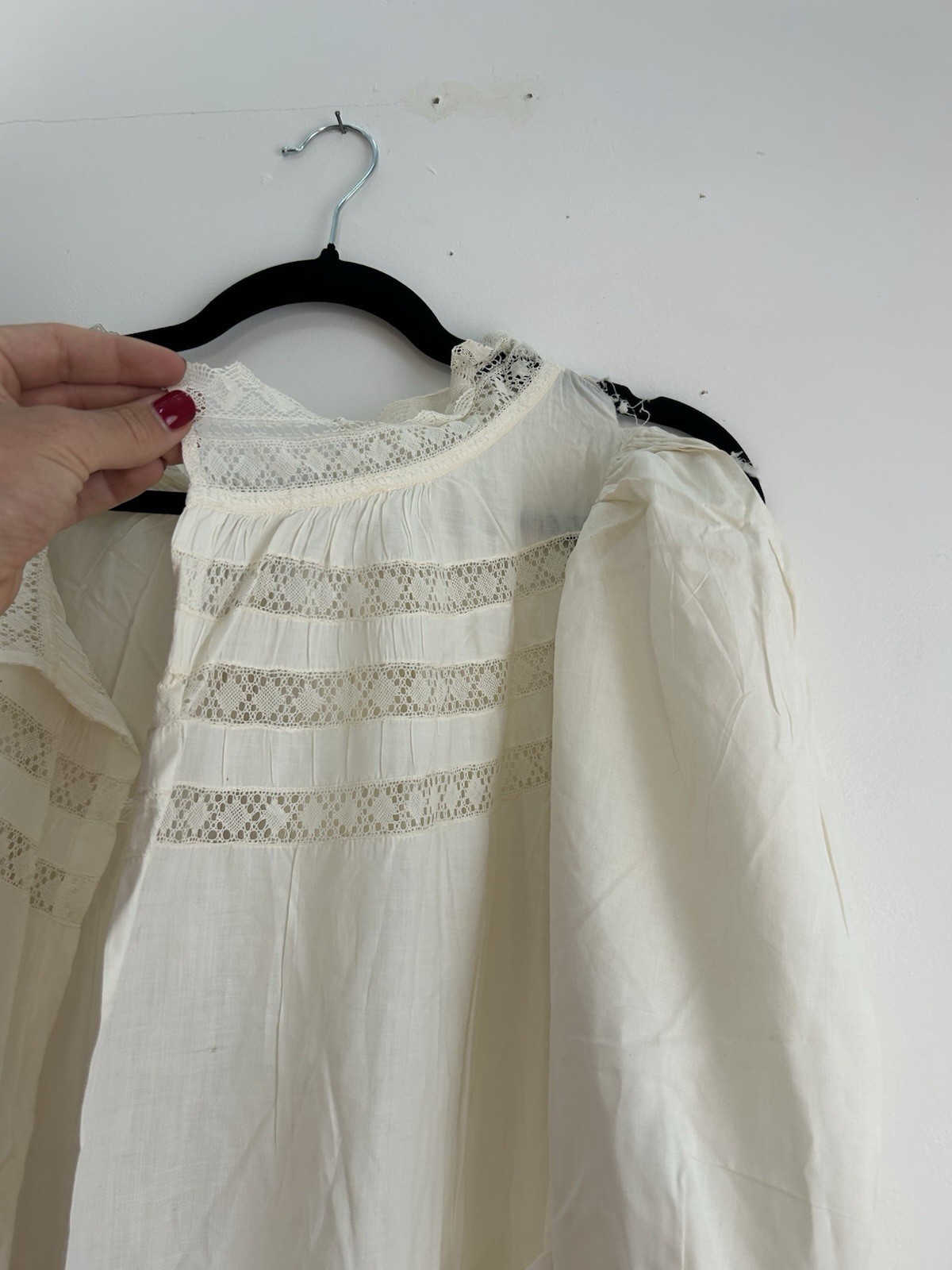 LOT OF 6 EDWARDIAN VICTORIAN PRAIRIE LINGERIE SLIP NIGHTGOWN THRASHED AS-IS