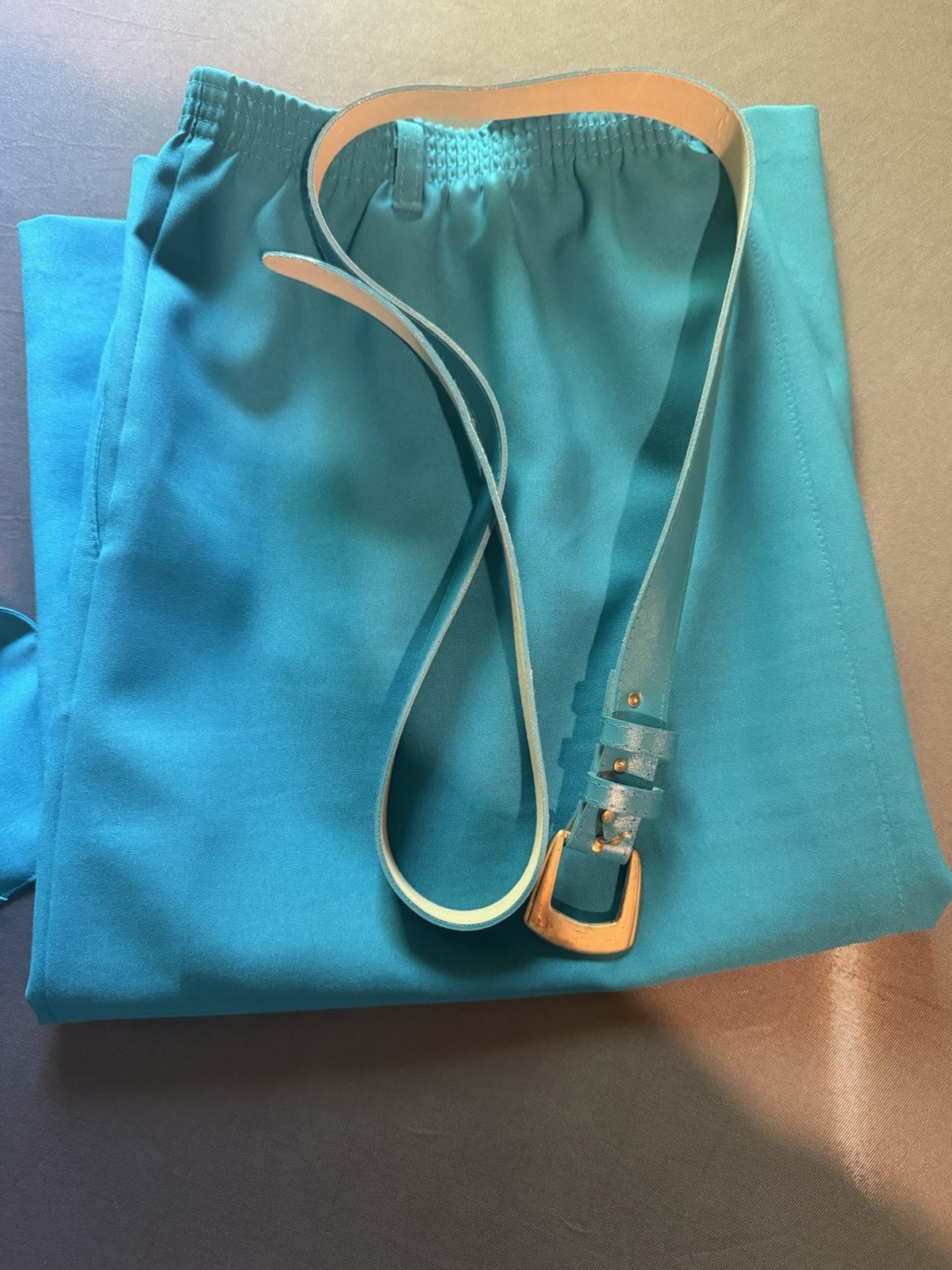 Vintage 2 Piece Alfred Dunner Turquoise Blazer and Skirt Set
