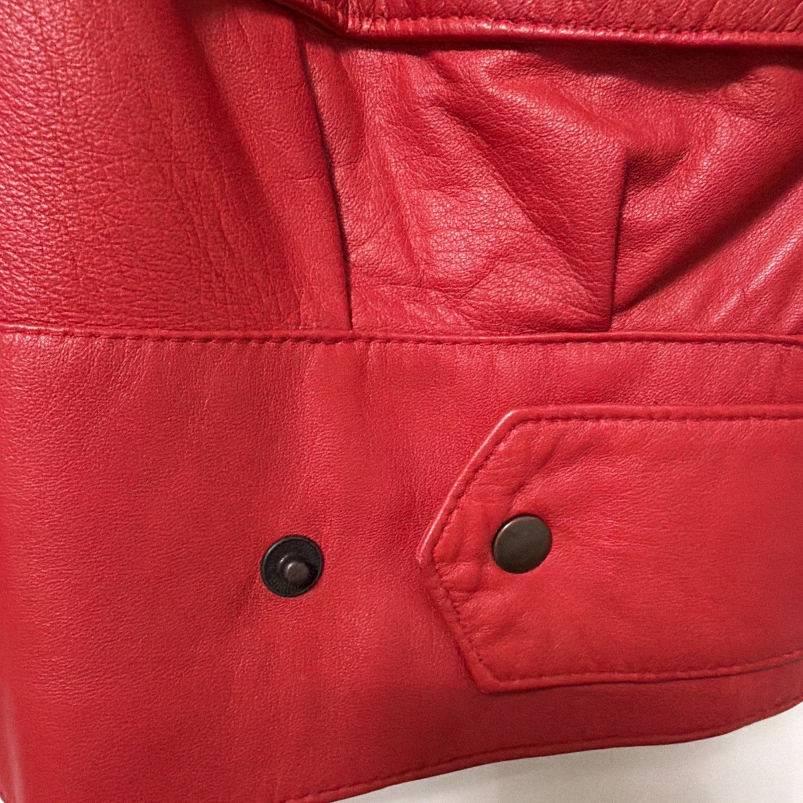 Leather Vintage 1980s Red Jacket size 10/12