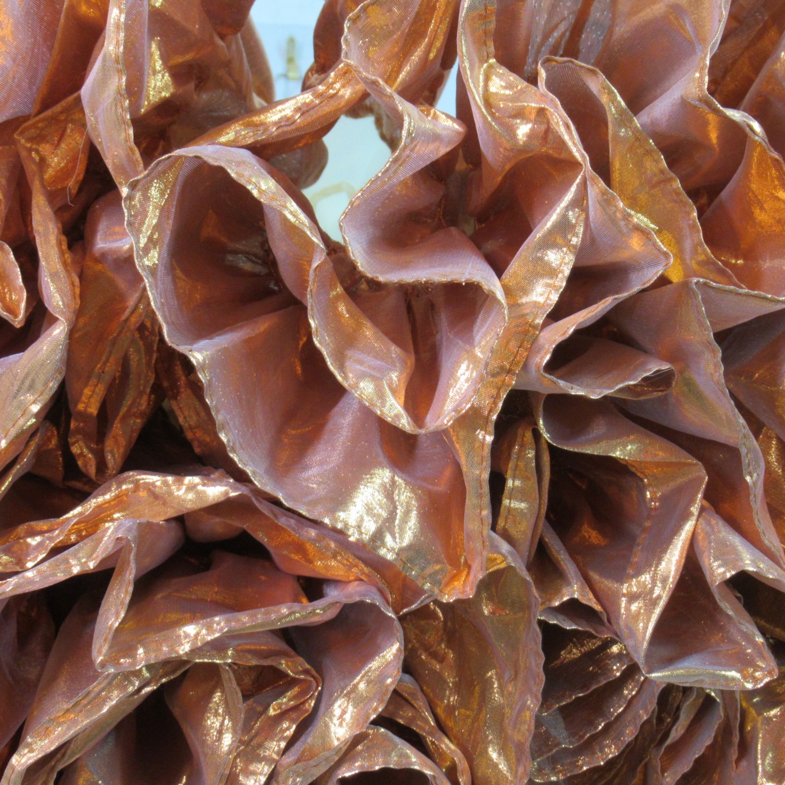 Million Dollar Petticoat Square Dance M Ruffles Metal Copper 3 Tiers 2 Layers