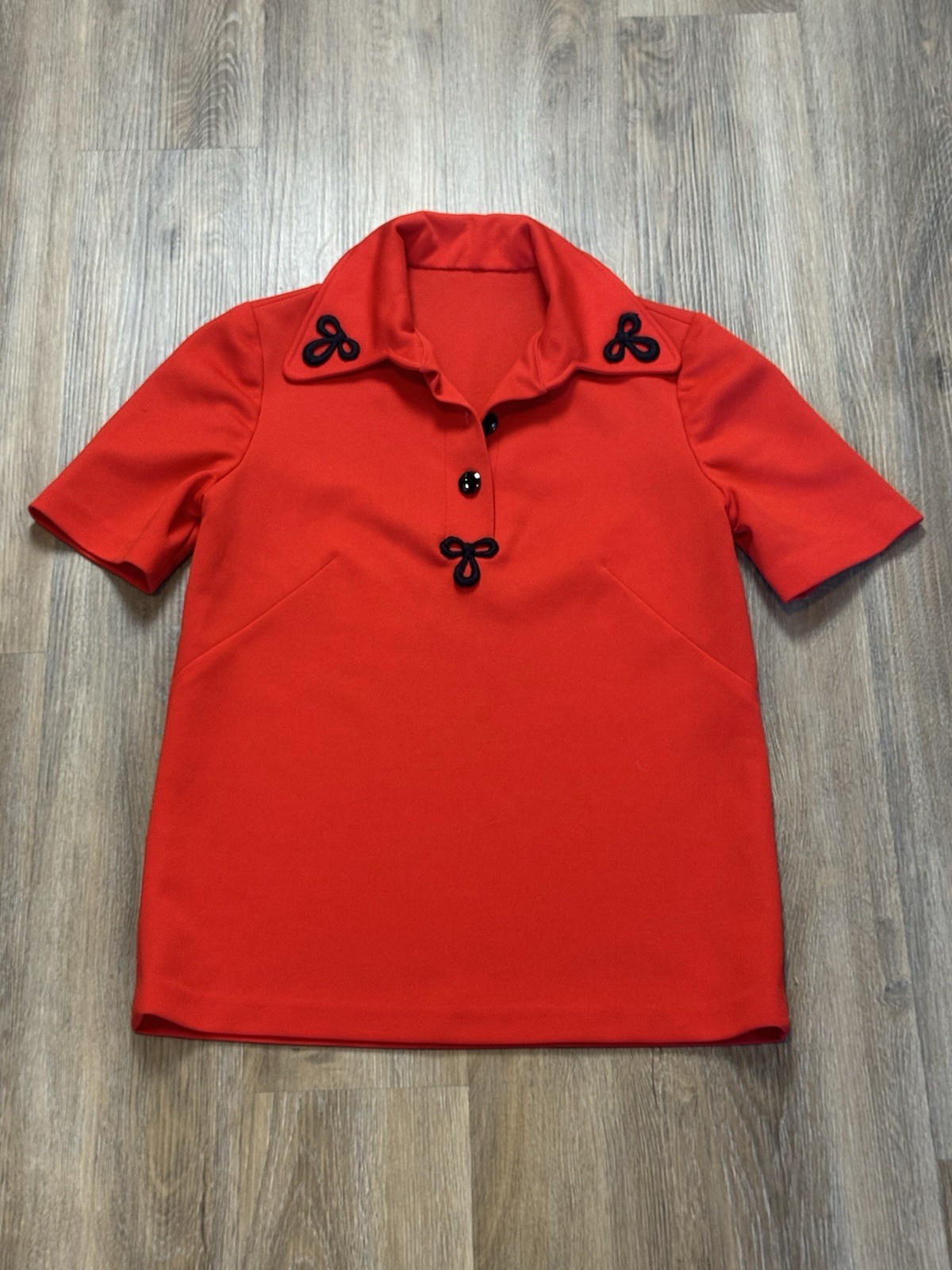 Vintage 70s Women&rsquo;s Wool Polo Shirt Size Small