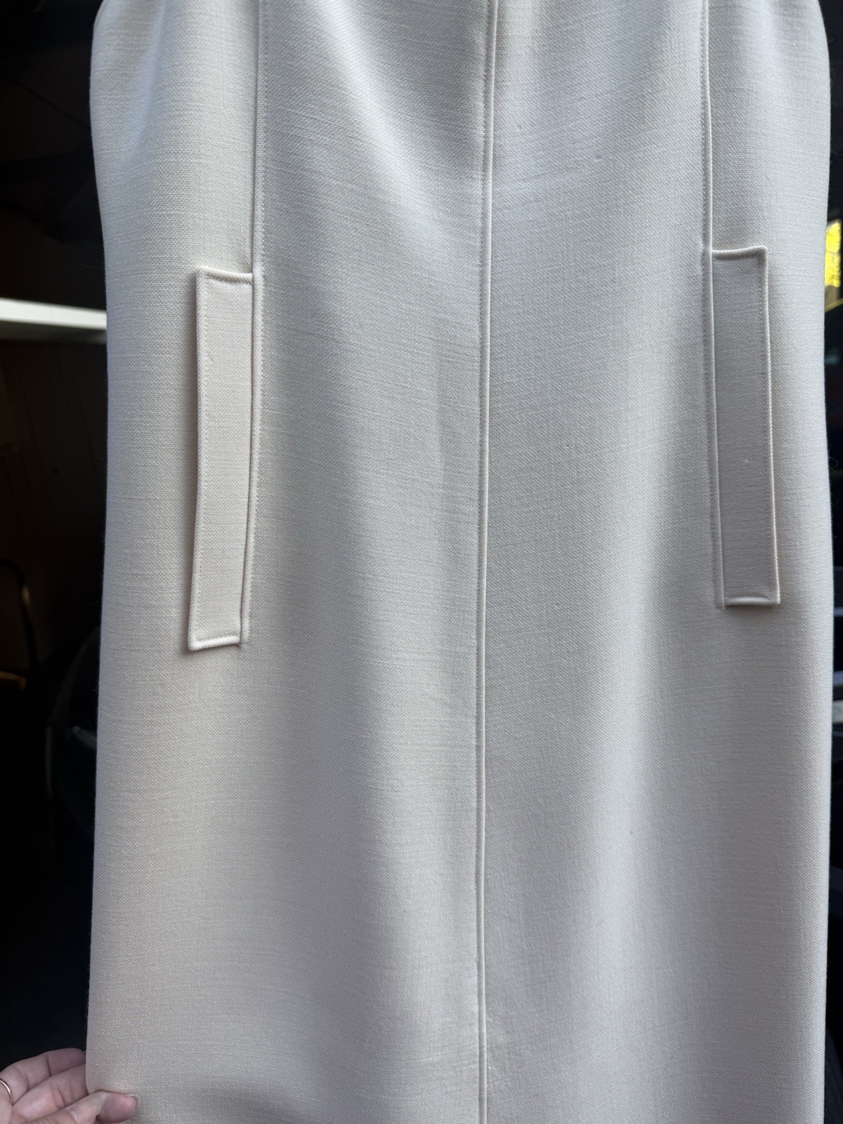 Vintage Courreges Haute Couture Future 70’s Wool Maxi Dress Jumper Ivory Size a