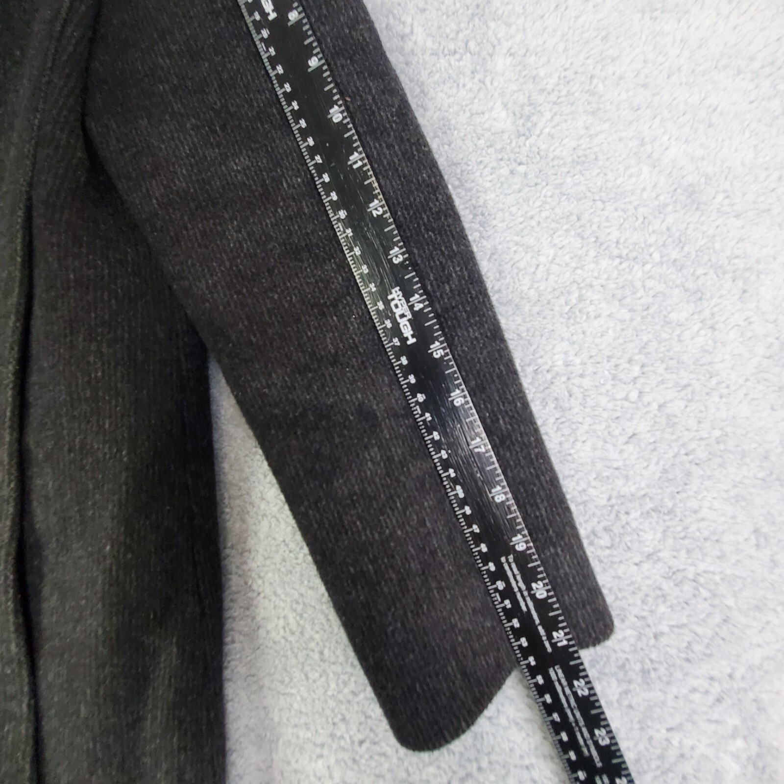 Vtg 70s Womens Jacket Size Medium Gray Wool Cashmere Blend Trench Coat ILGWU