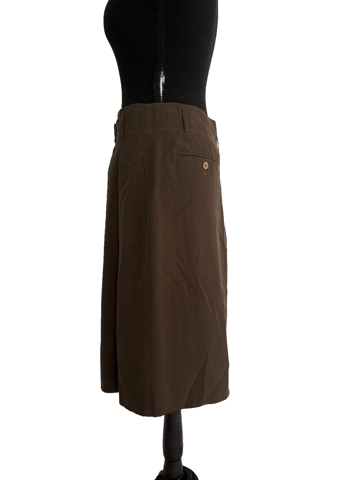 VTG Giorgio Armani Pleated Pleated Long Shorts, Pure Silk, Altered