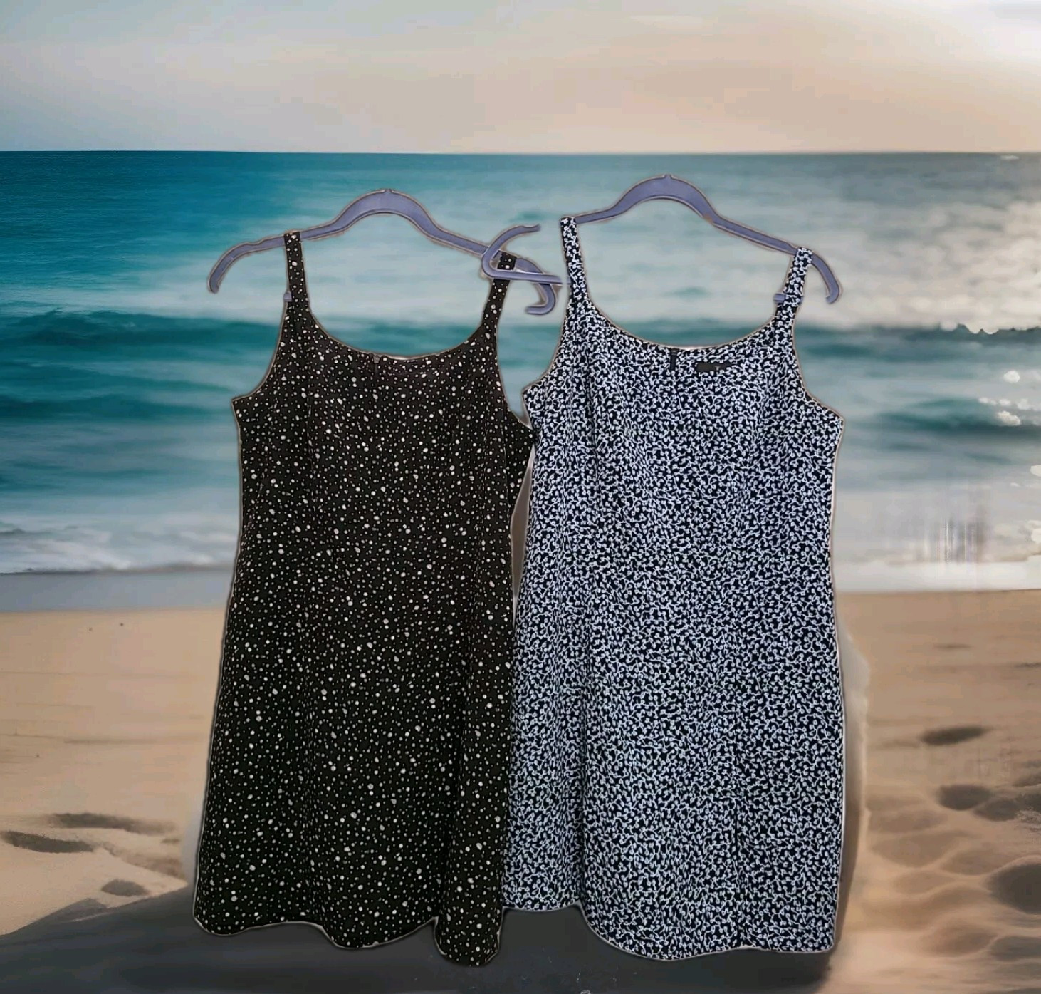 John Roberts Romper Dress Sz 10 Petite Skorts 10P Lot Of 2 Zipper Floral