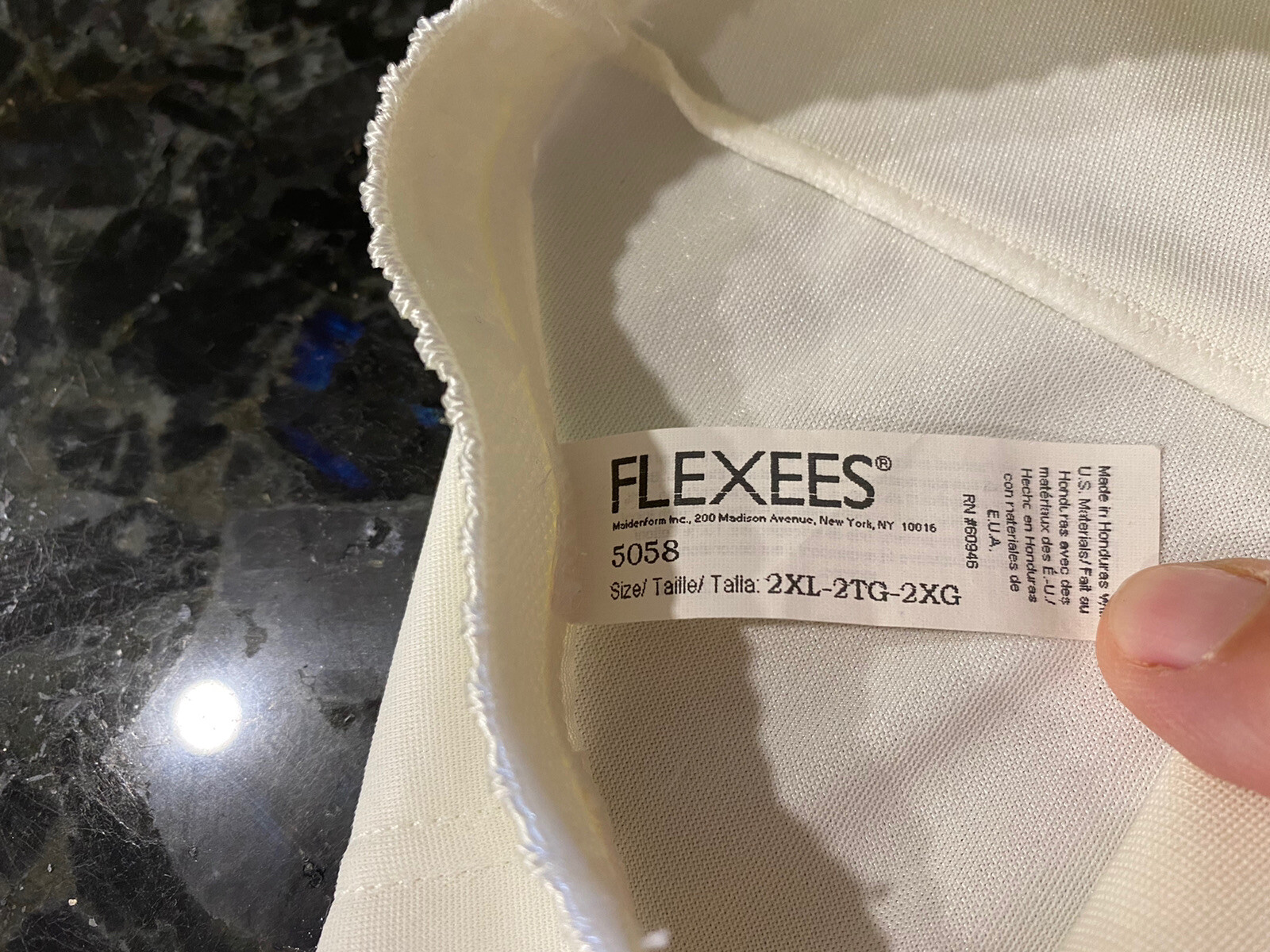 Nylon Granny Panties Vintage NOS FLEXEES White Silky Shaper Briefs Size 2X