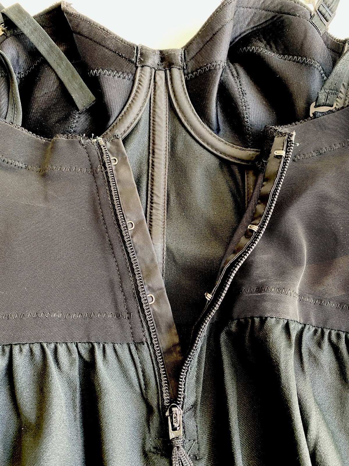 Vintage Lady Marlene 32B Slip Built In Bustier shape Lingerie Black