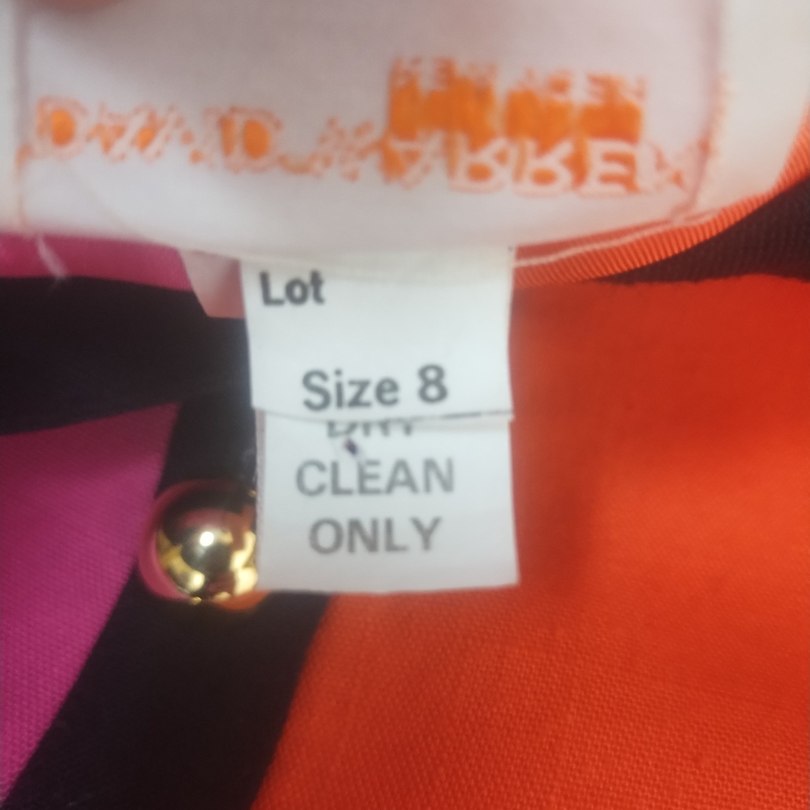 Vintage David Warren Colorblock Blouse Women&rsquo;s 8 80s Mod Maximalist Union Made