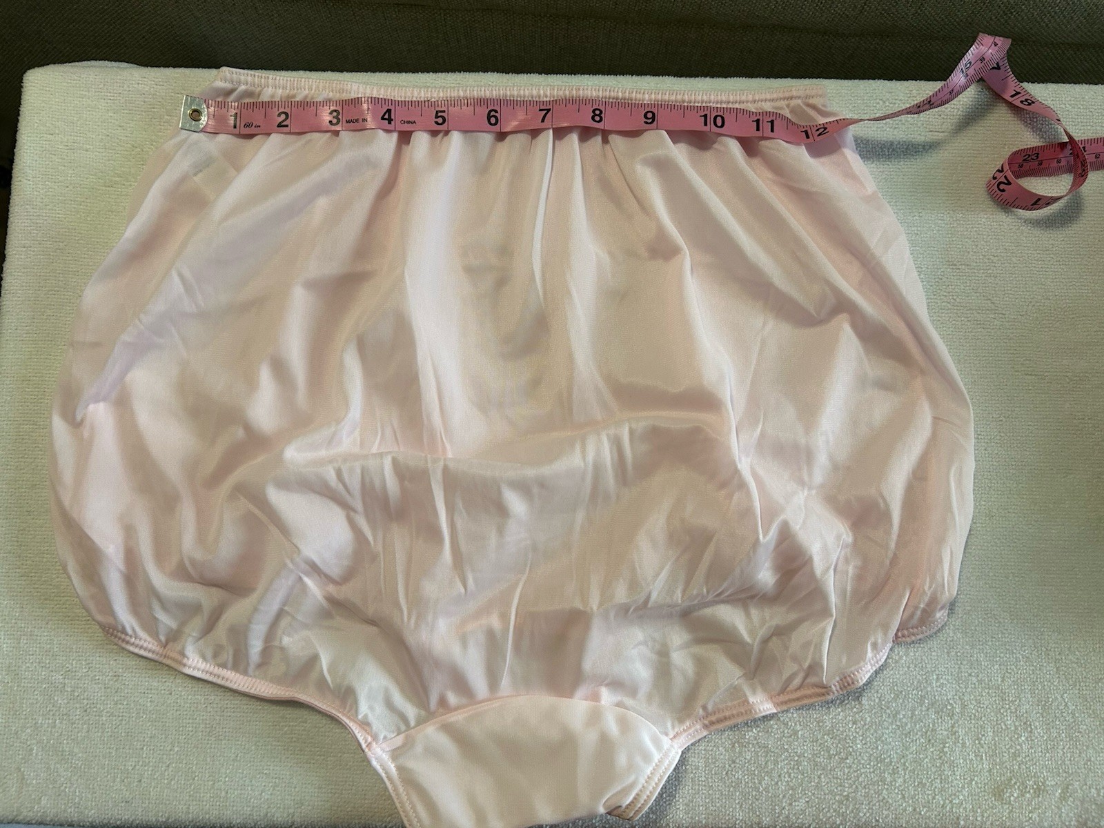 Vintage Sears 100% Nylon Full Cut Briefs Panties Size 8 Nude Beige Tricot 1 Pair