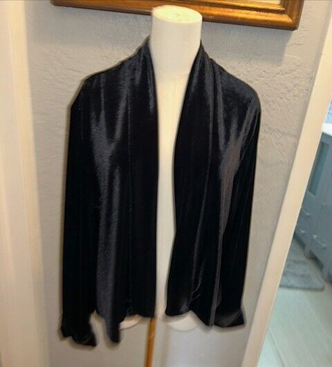 Vintage Velvet Black Blazer Another Thyme Sz 10 Collar Classy Wedding Party