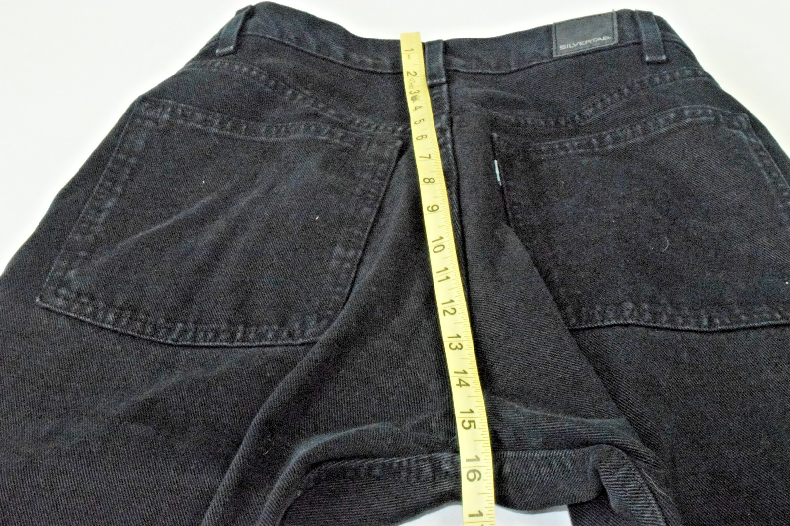 Vintage Levis Silver Tab Jeans Size W32 L34 2001 Black Loose Fit Made USA