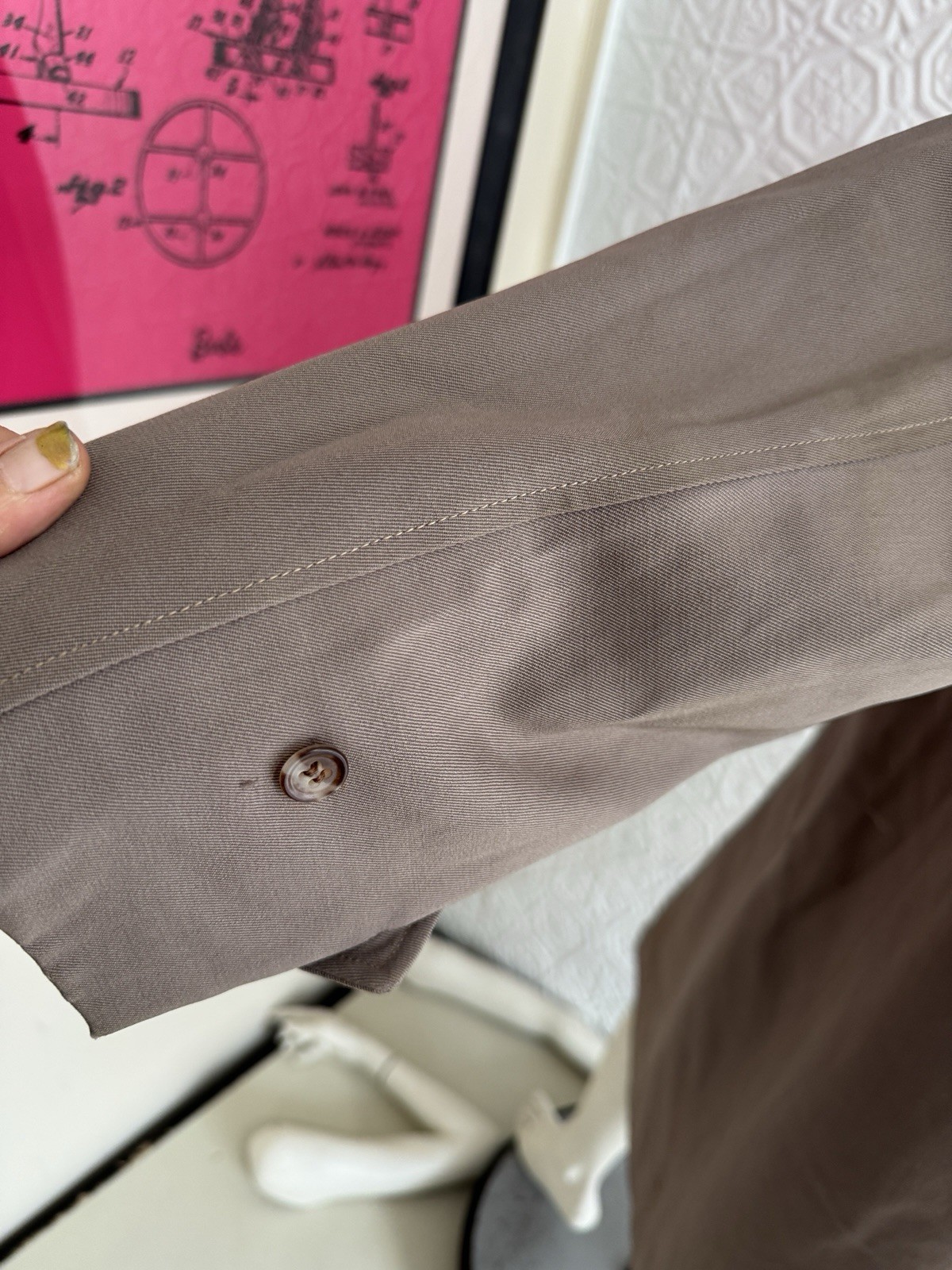 Original Vintage Mac-Chas Macintosh Overcoat-1940s-Rain-Beige-As is-Winter Coat