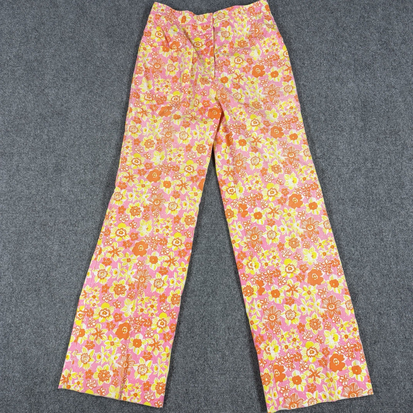 Vintage The Lilly Pulitzer Pants Floral Print 26×28 Psychedelic Art 60s 70s Hipp