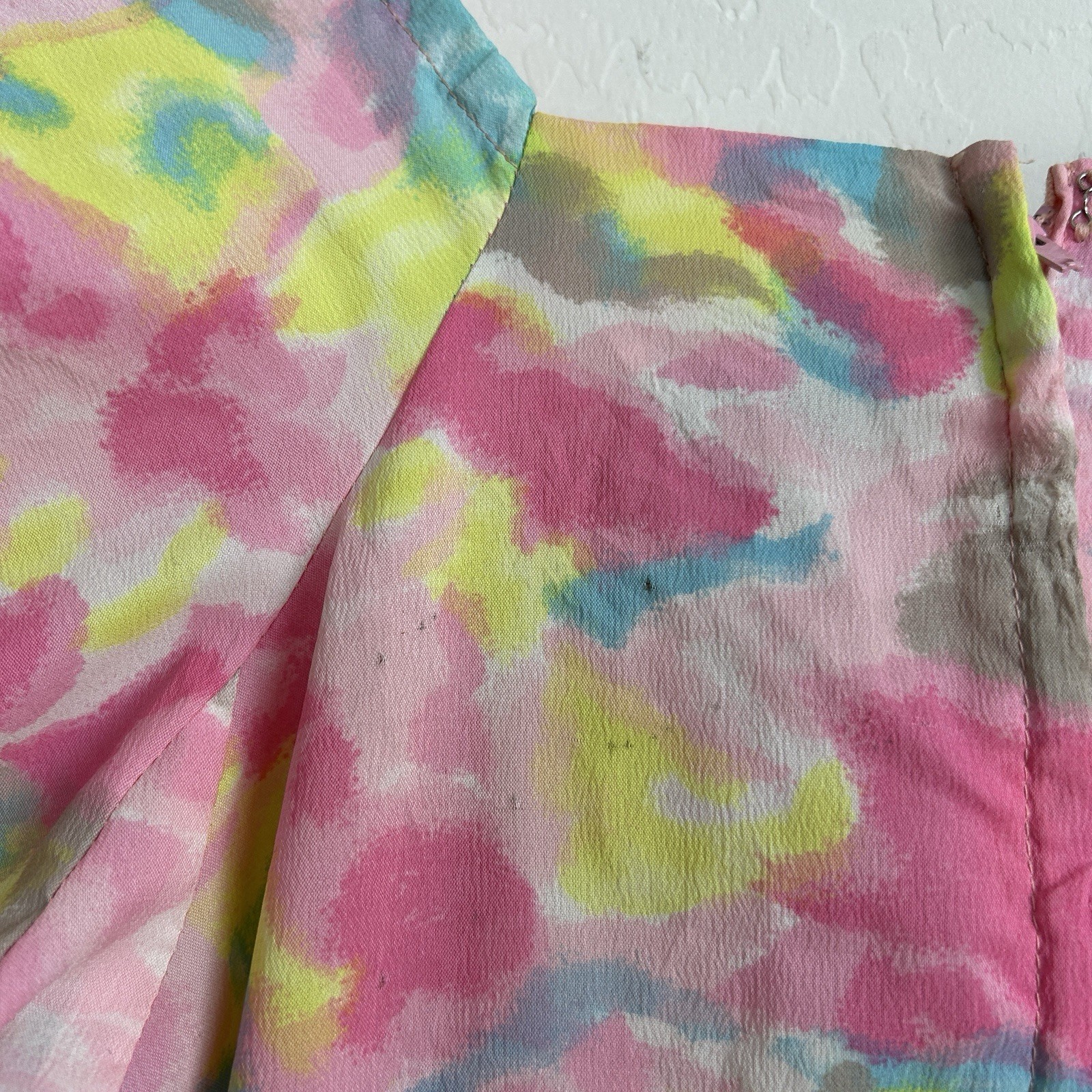 Faye Creations Vintage Dress Square Dance Patio 50s Ruffles Colorful Floral