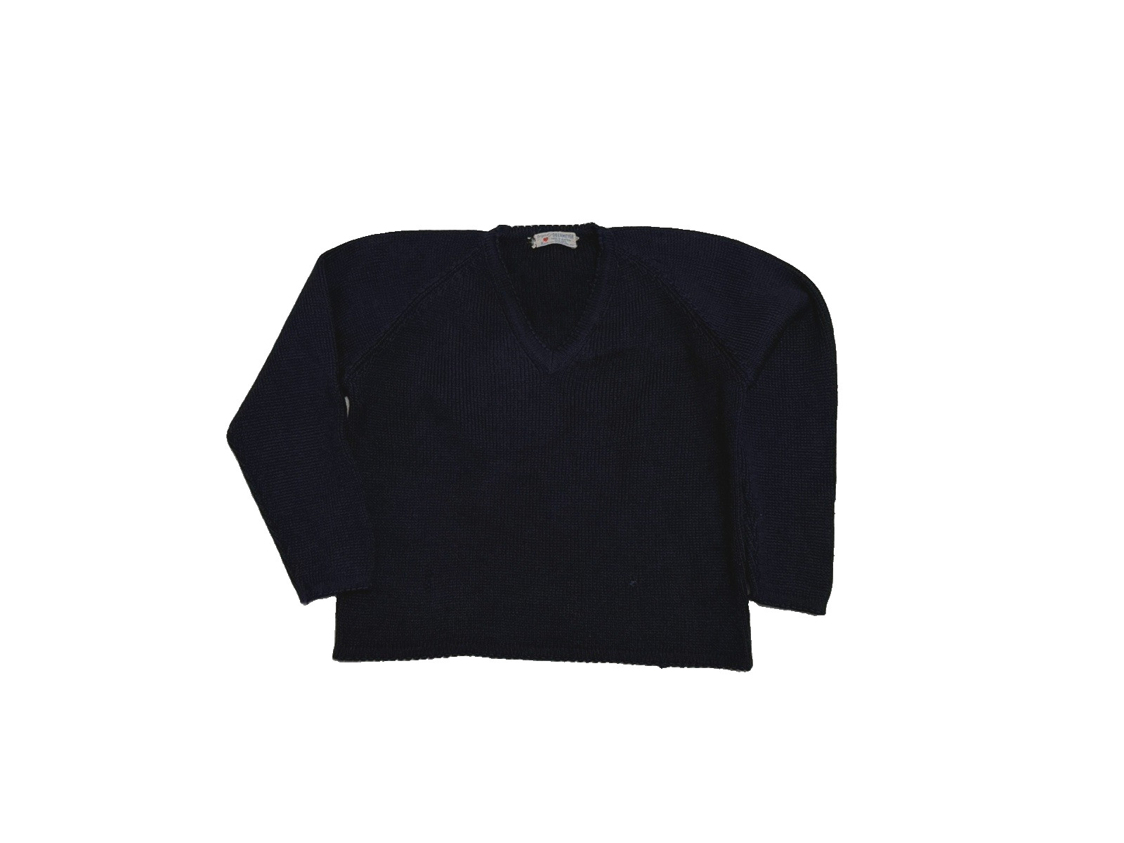 Original Obermeyer Vintage 1950s Navy Blue Sweater Thick Wool Knit Austria