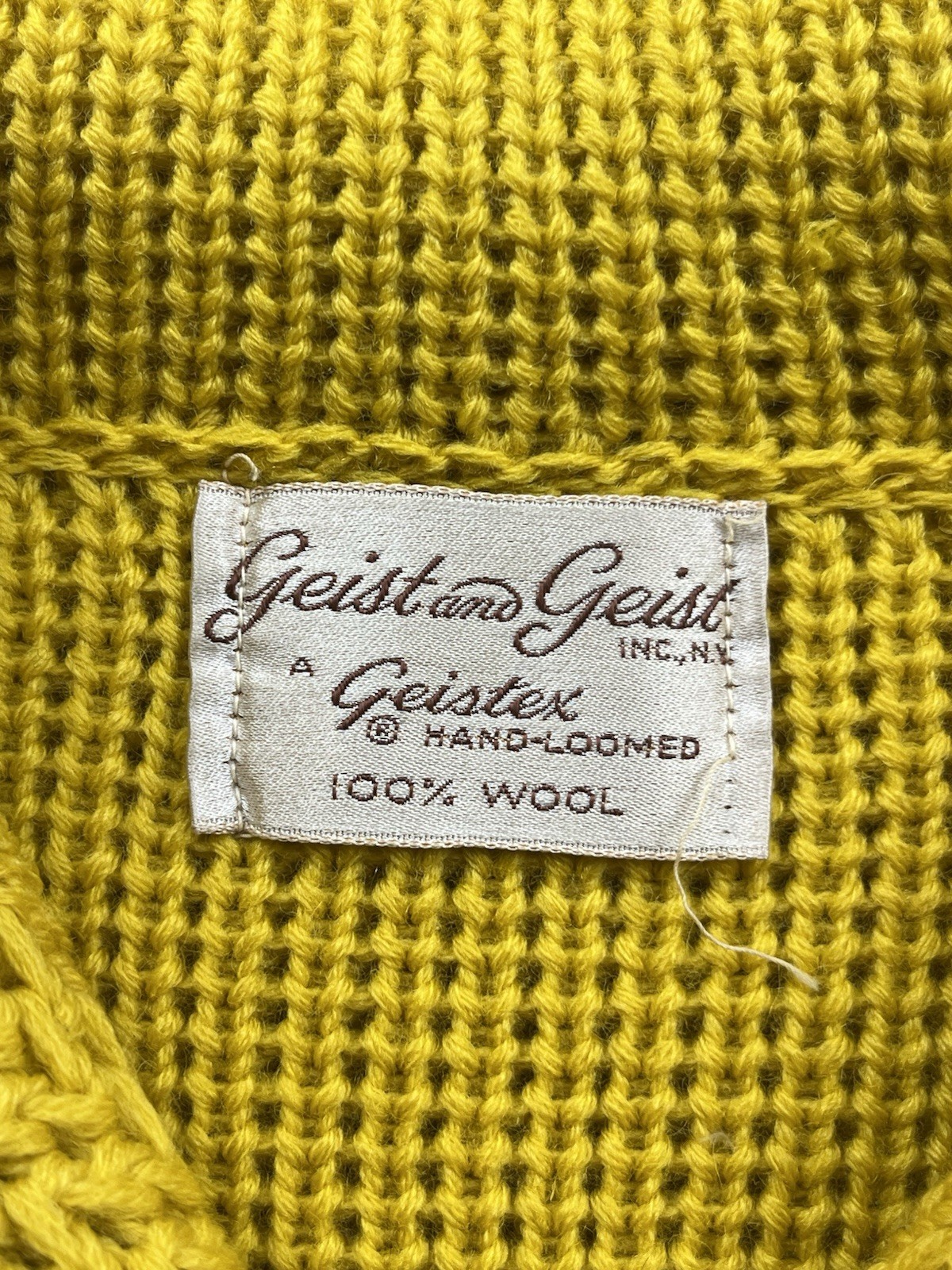 True Vintage 40s Knit Wool Geistex Geist & Geist NY USA Cardigan Sweater 1940s