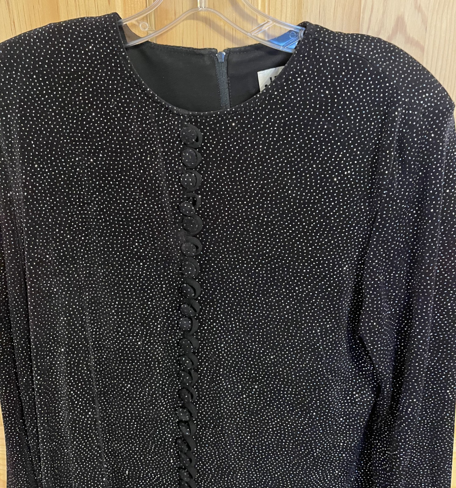 Vintage B.J.S. Ltd Sparkling Tunic with Covered Buttons