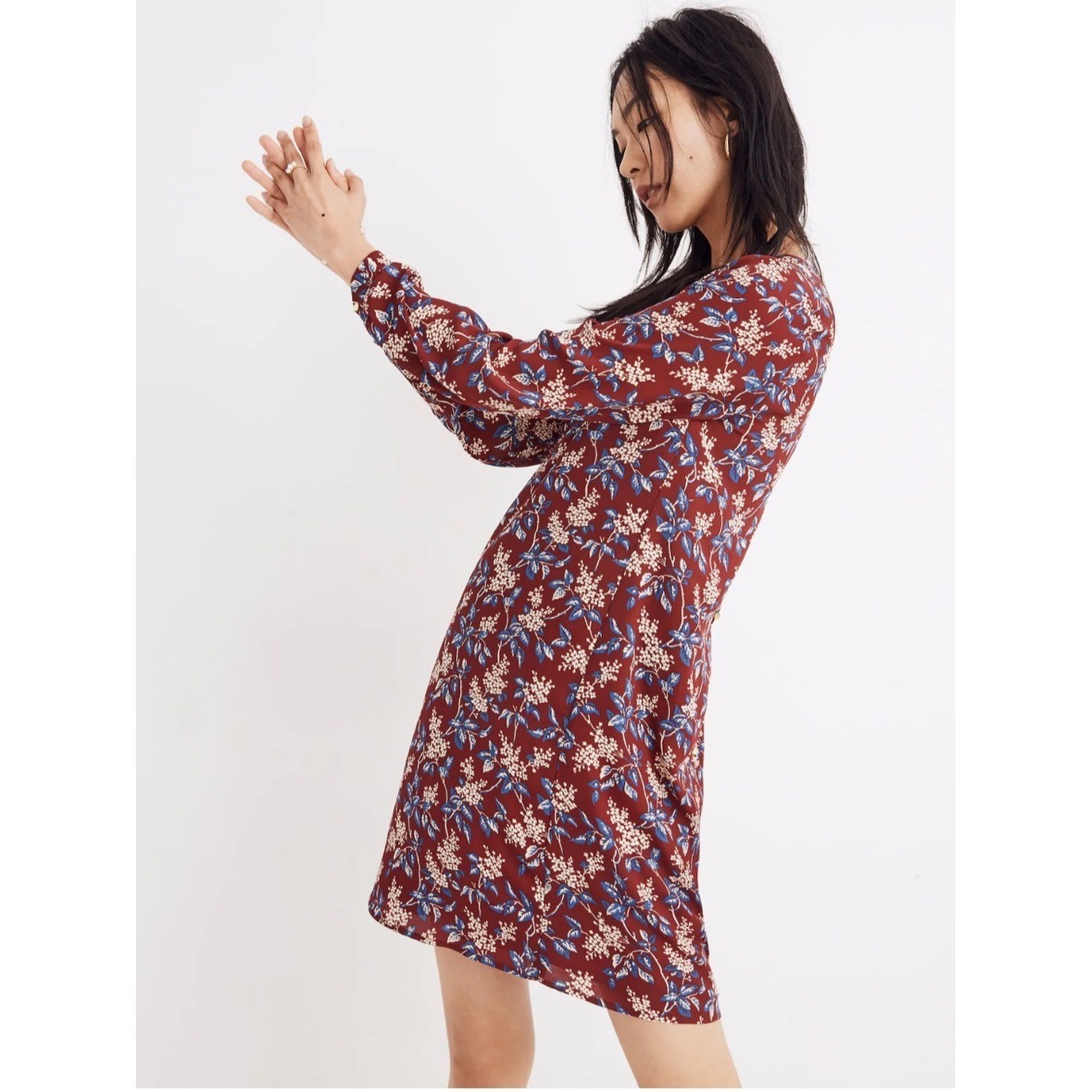 Madewell Button-Back Dress in Antique Flora