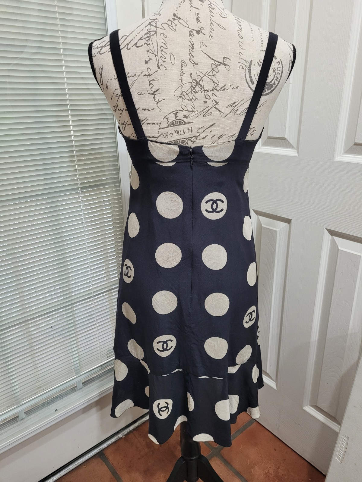 Authenic Vintage Rare 1997 Chanel Polka-dot Dress Sold AS IS