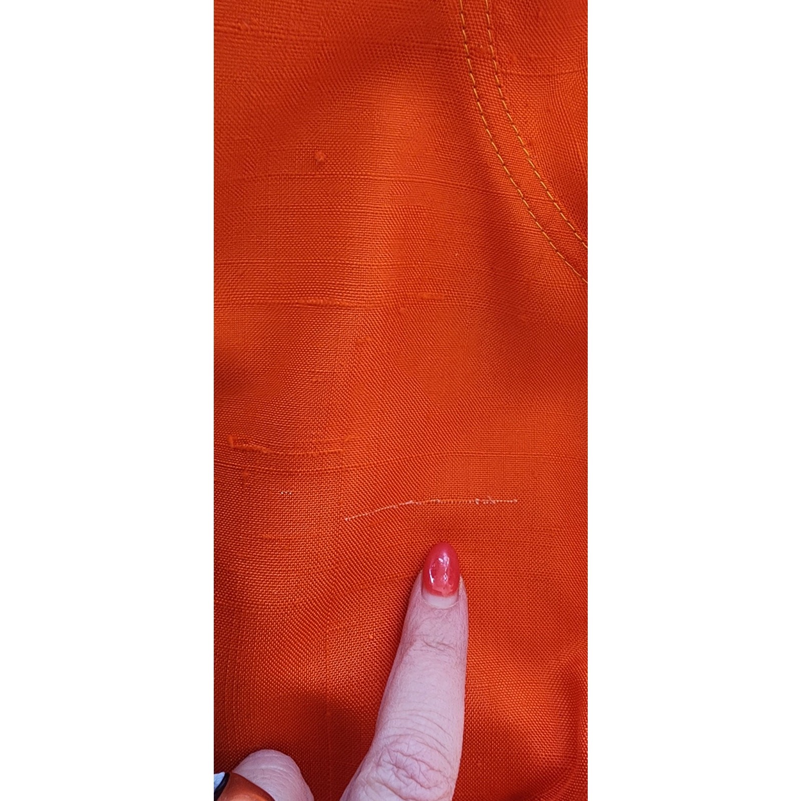 VTG 90s Duster Jacket Silk Yellow Orange Colorblock Blazer Victoria March
