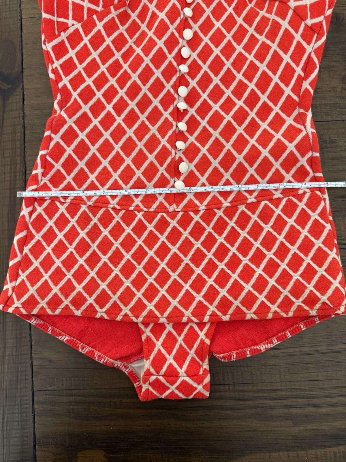 Vintage Bathing Suit – Red and White – Adorable!