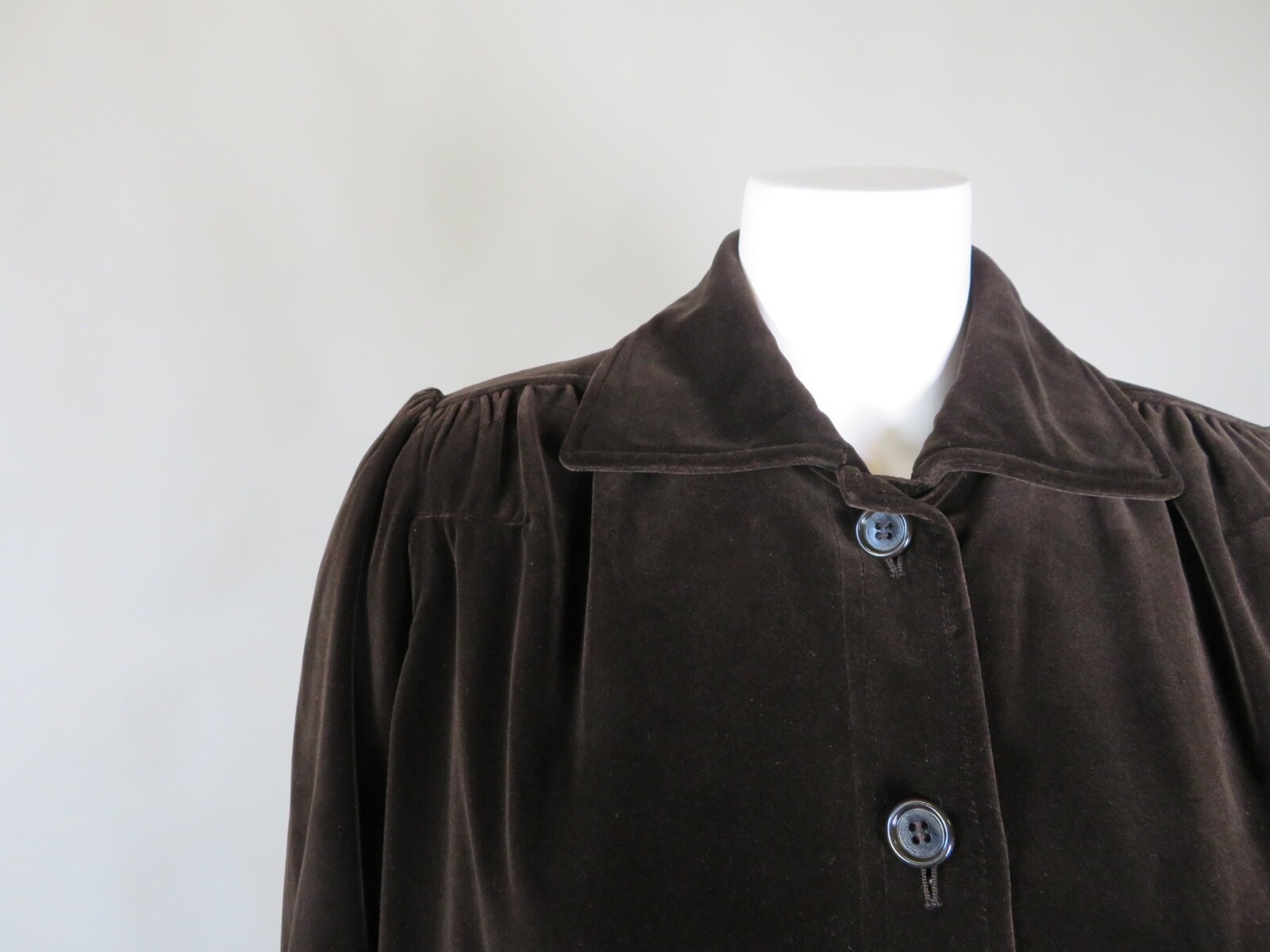 SAINT LAURENT RIVE GAUCHE c. 1980s BROWN VELVET JACKET