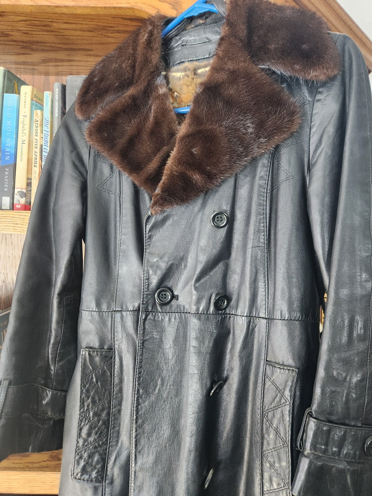 Saks Fifth Avenue Revillon Boutique Paris Trench Mink Hamster Leather Fur Coat