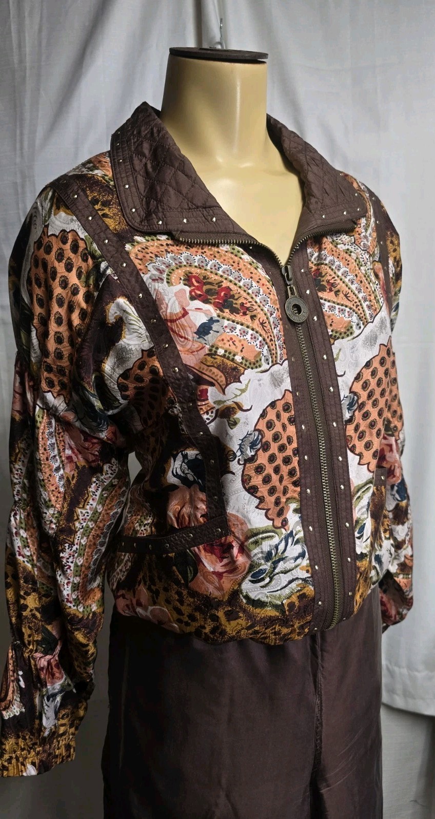 Vtg Mureli Track Suit Women’s Silk Retro Hip Hop 90’s Versace Style Sz S