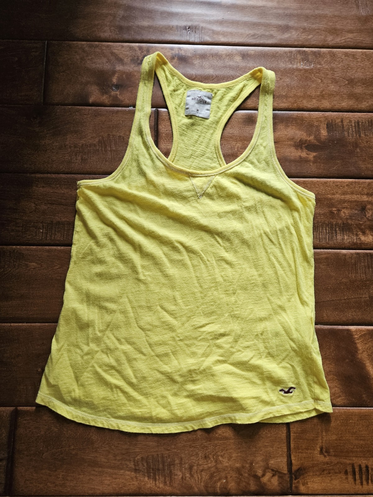 Vintage Y2k Hollister Lounge Flow Racerback Tank Top Yellow Women&rsquo;s Size M