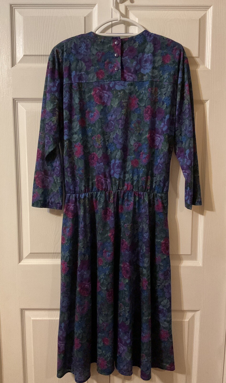 Stuart Alan Petites Vintage Floral Maxi Dress Semi Sheer 12P U.S.A. Cottage Core