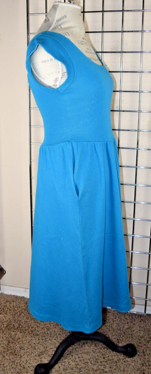 Vintage Dress Timely Trends Size 5/6 80s Blueberry Soft Stretchy Jersey Made USA