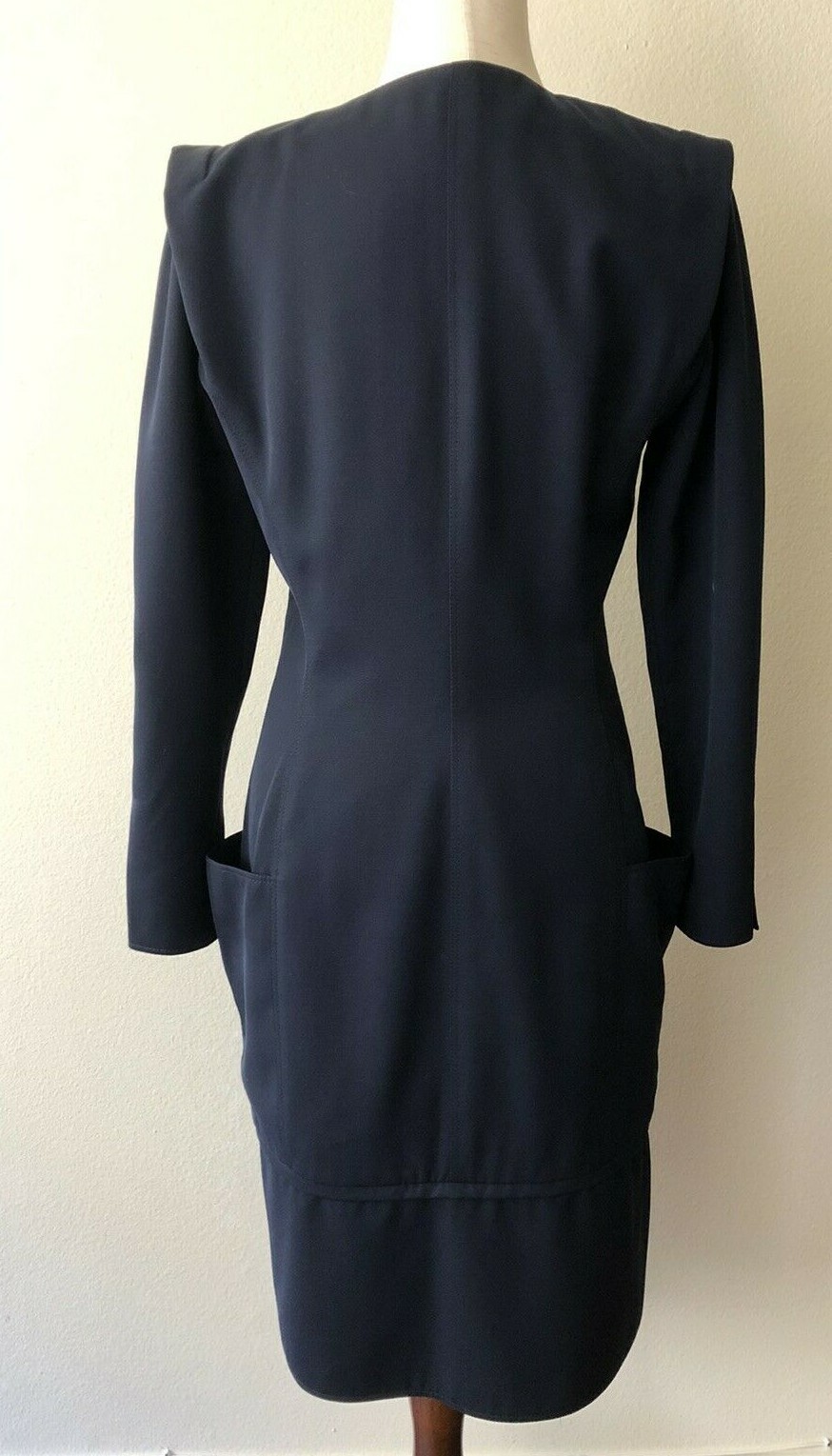 Vintage &rsquo;80s Emanuel Ungaro Parallele Avant Garde Midi Dress Shift Pockets Large