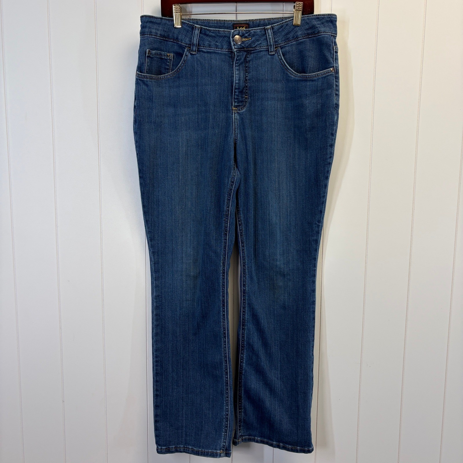 Vintage Lee Straight Leg Jeans Womens Size 16 Rugged Workwear Everyday Classic