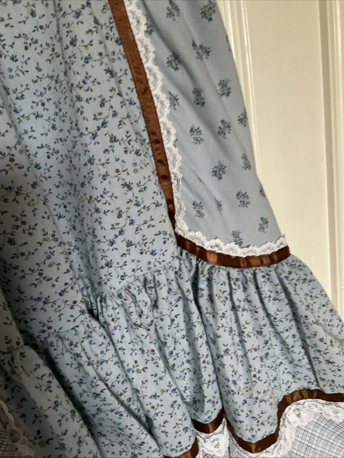 GUNNE SAX PATTERN HANDMADE VINTAGE SKIRT AND QUILTED VEST WITH BLOUSE XS