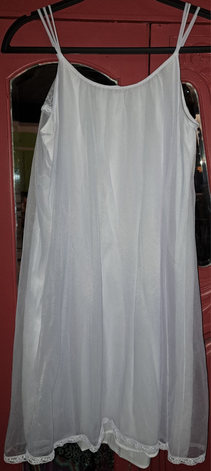 Vtg Lorraine Chiffon Peignoir Set S 60s Purple Babydoll Robe Lingerie *FLAWS*