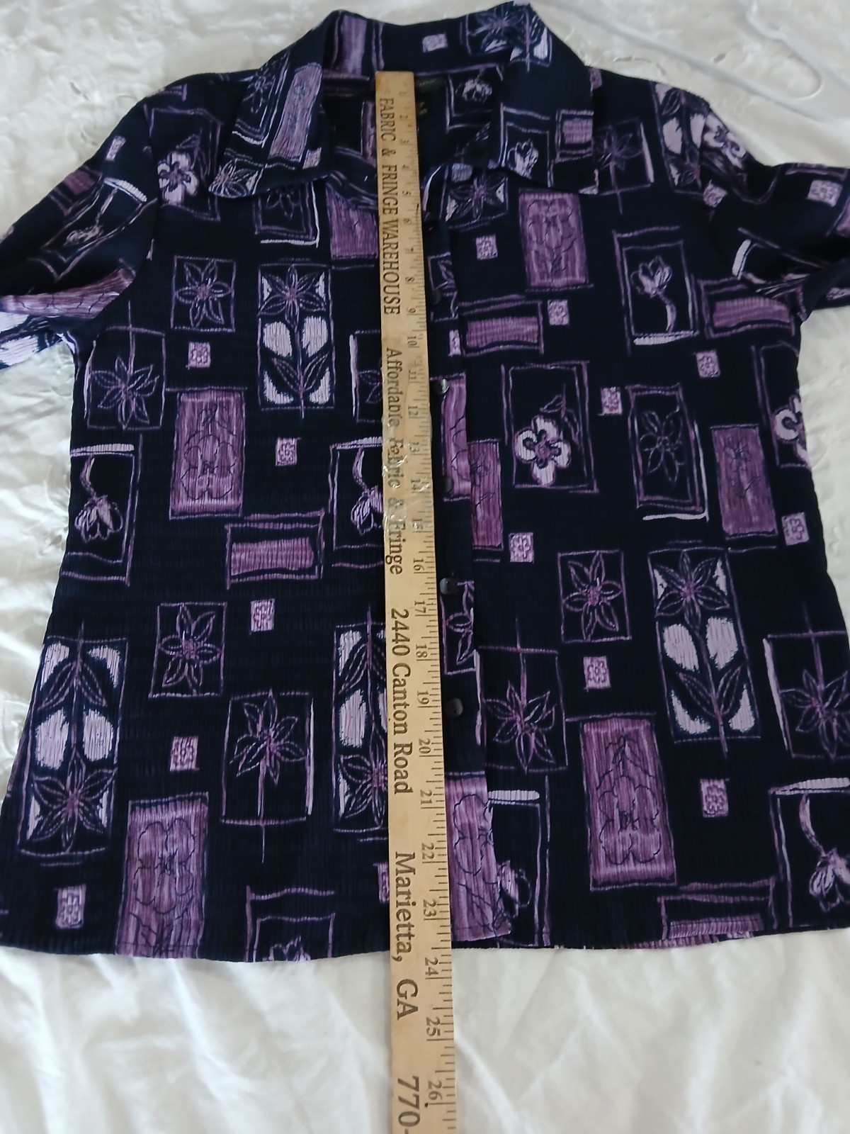 80&rsquo;s Vintage Milano Funky Ribbed Stretchy Long Sleeve Button Blouse (A3)