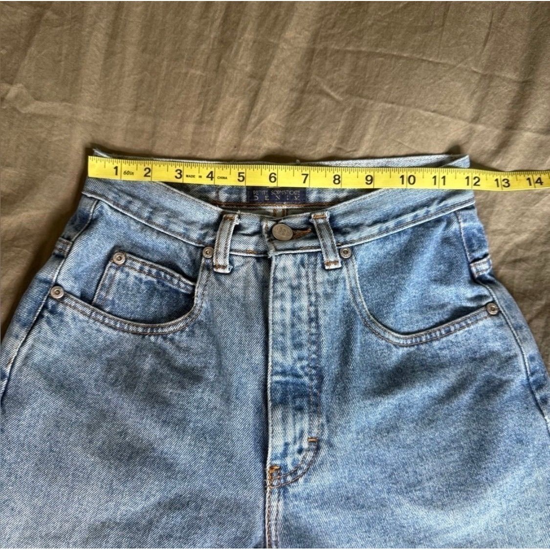 Vtg Element Petite Sophisticate Straight Leg Jeans 0S Blue Denim High Waist Mom