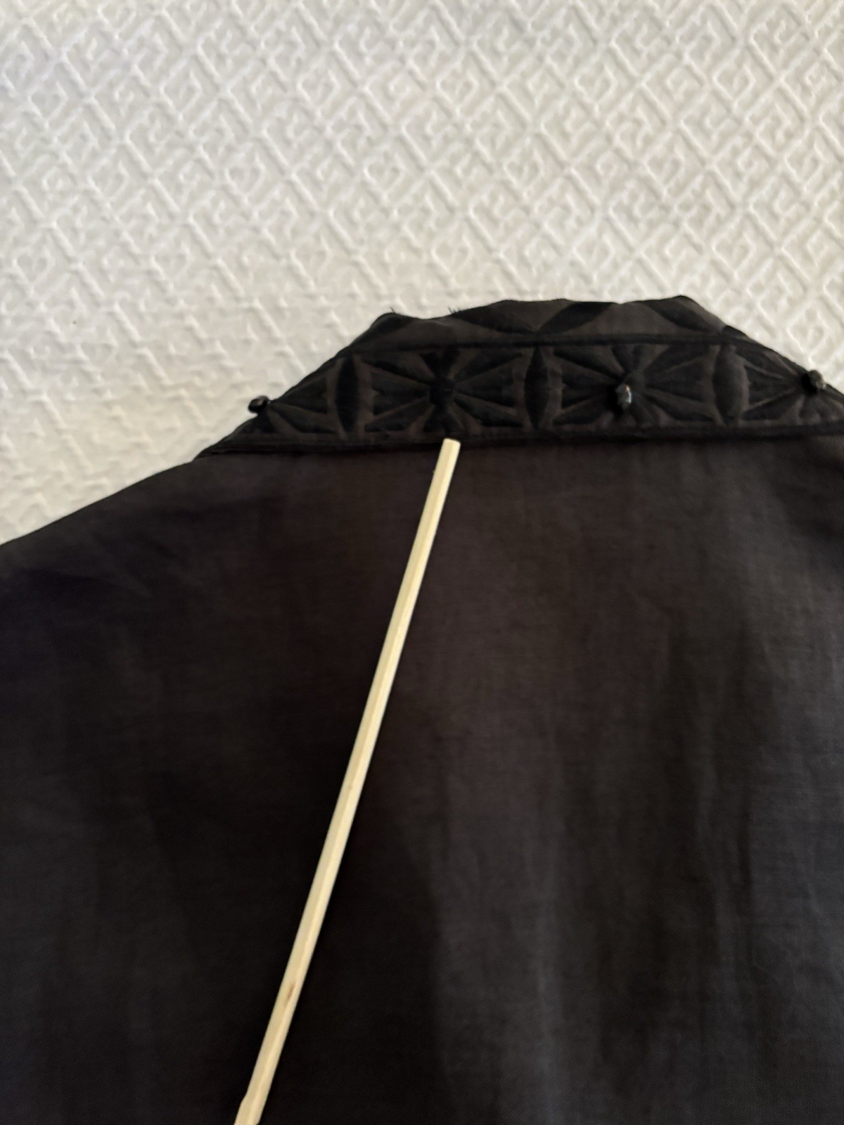 Vtg Via Condotti Blouse 6 Linen Hong Kong Sheer Embroidery Old Money Palm Beach